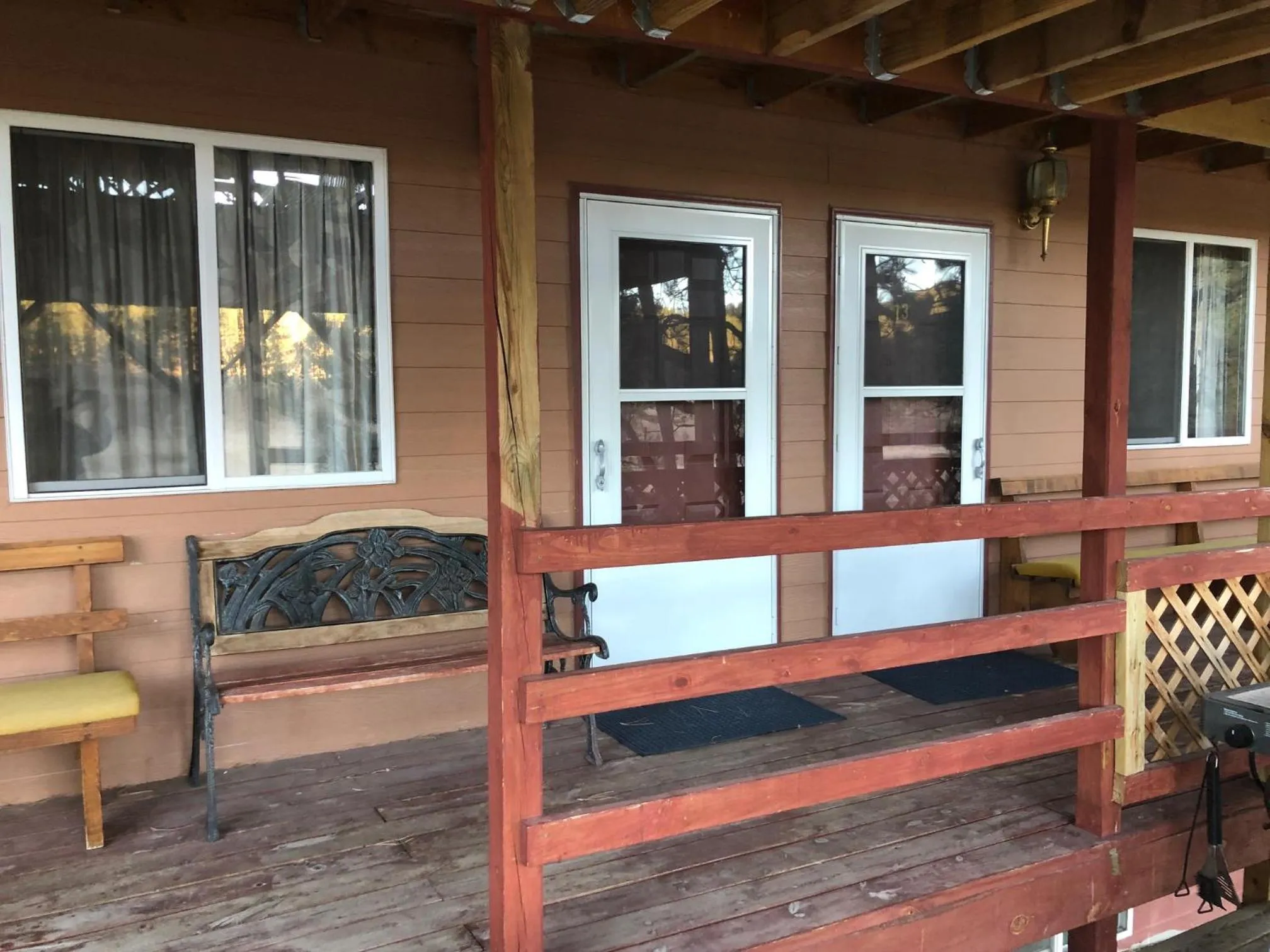 Patio in Black Hills Cabins at Quail's Crossing
