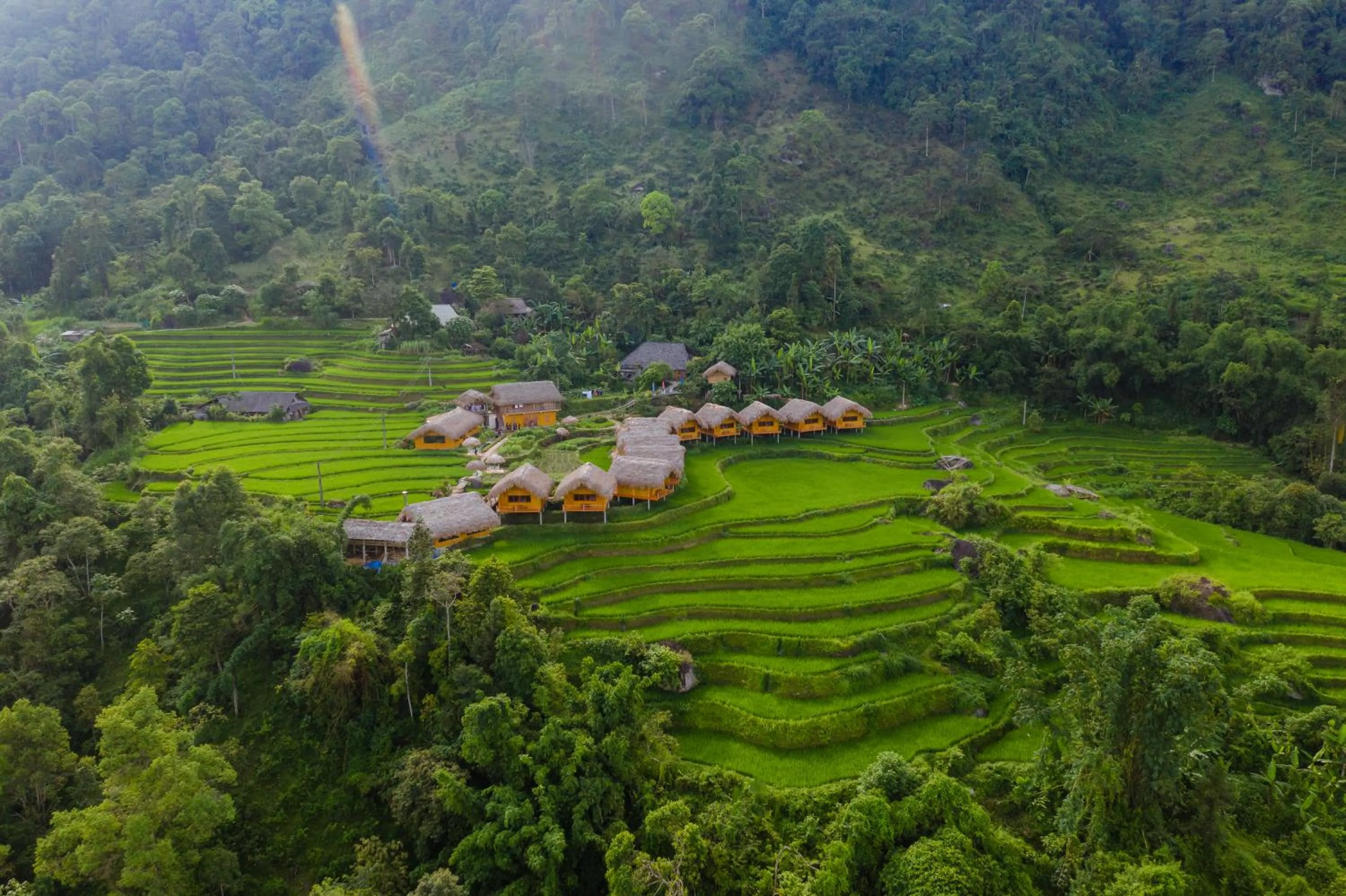 Bird's eye view in Hoang Su Phi Lodge
