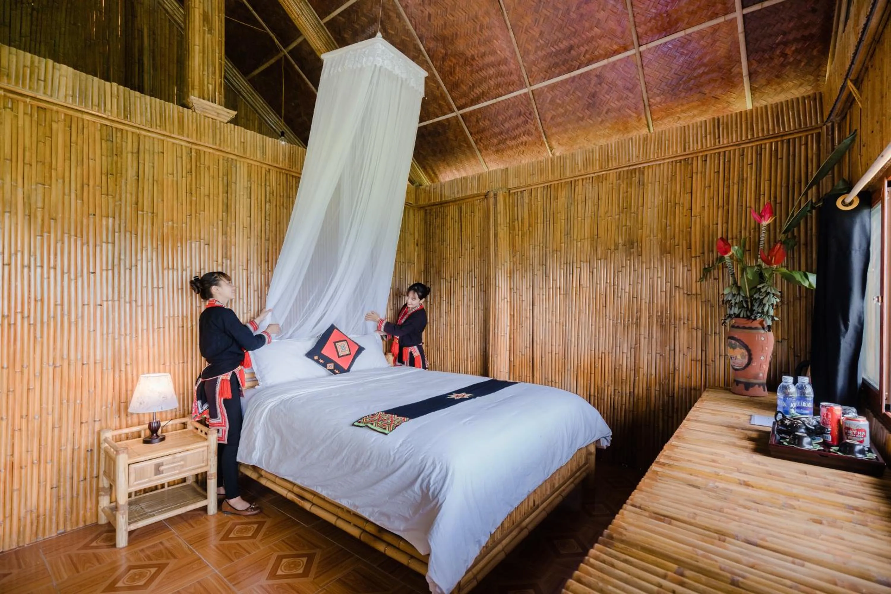Bedroom, Bed in Hoang Su Phi Lodge