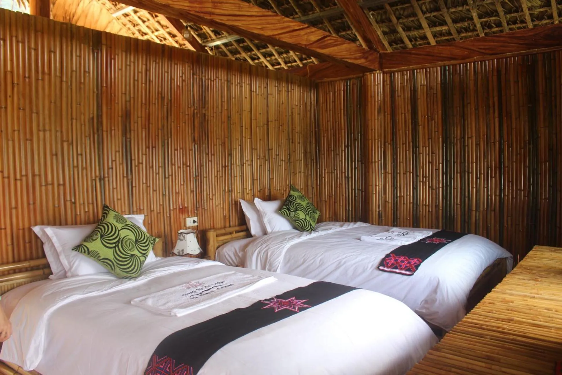 Bed in Hoang Su Phi Lodge
