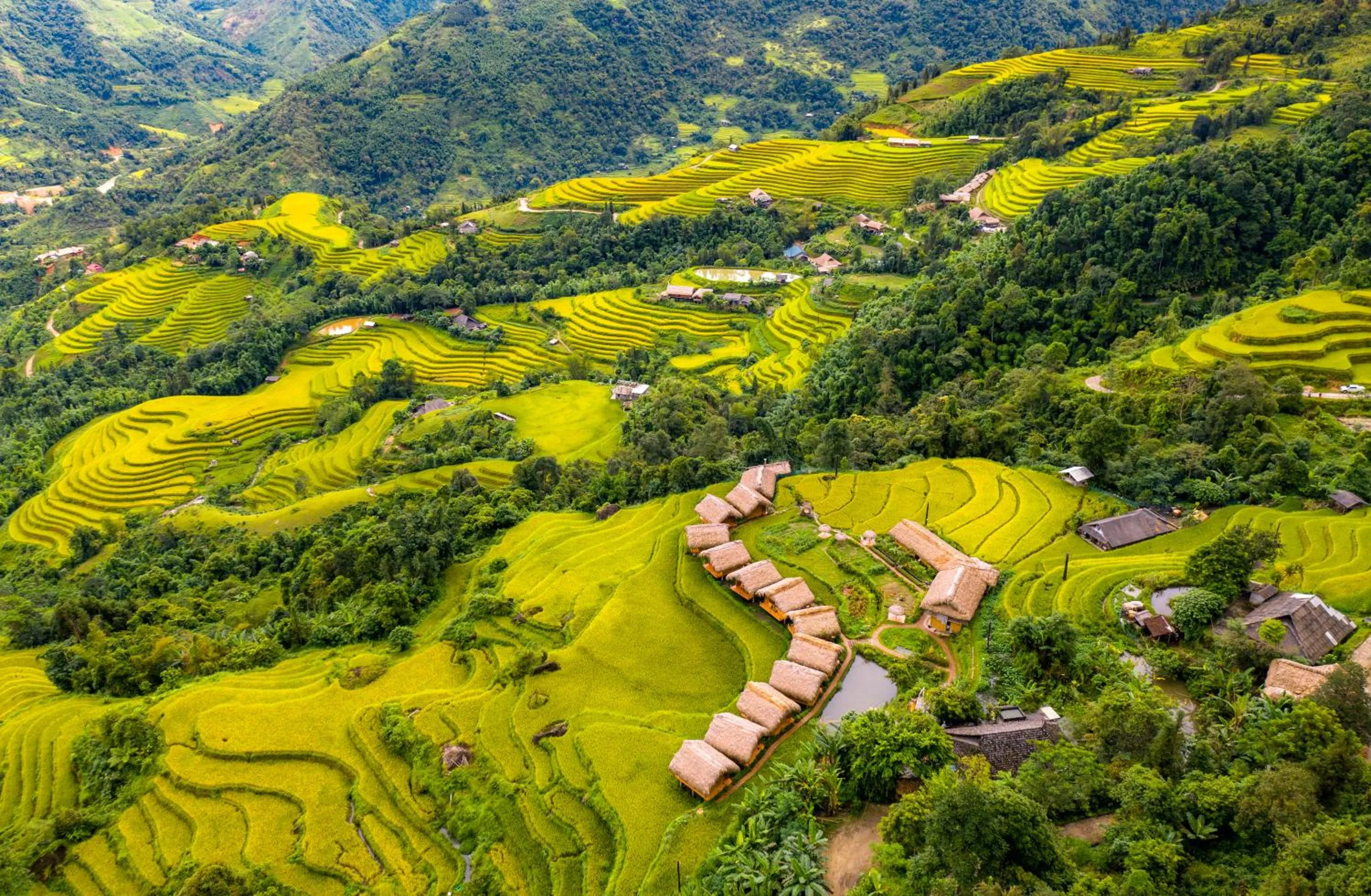 Bird's eye view in Hoang Su Phi Lodge