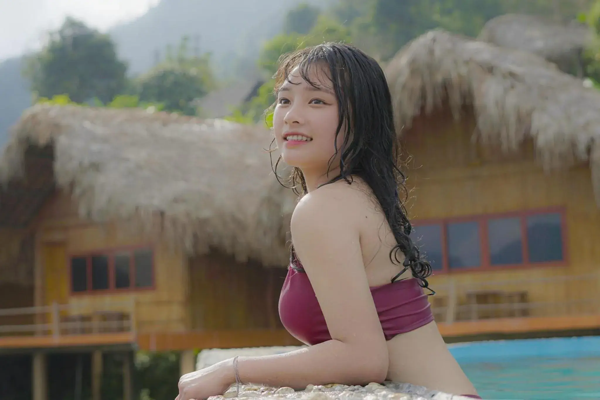 Swimming pool in Hoang Su Phi Lodge Swimming pool in Hoang Su Phi Lodge