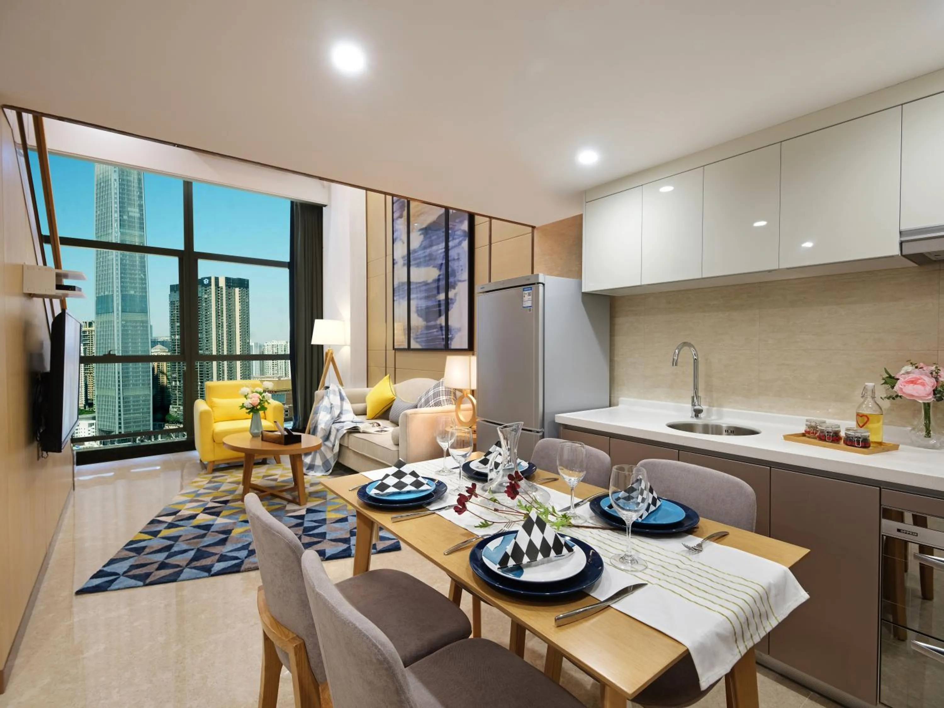 Living room in Royal Star Apartment(Guangzhou Central City Branch)