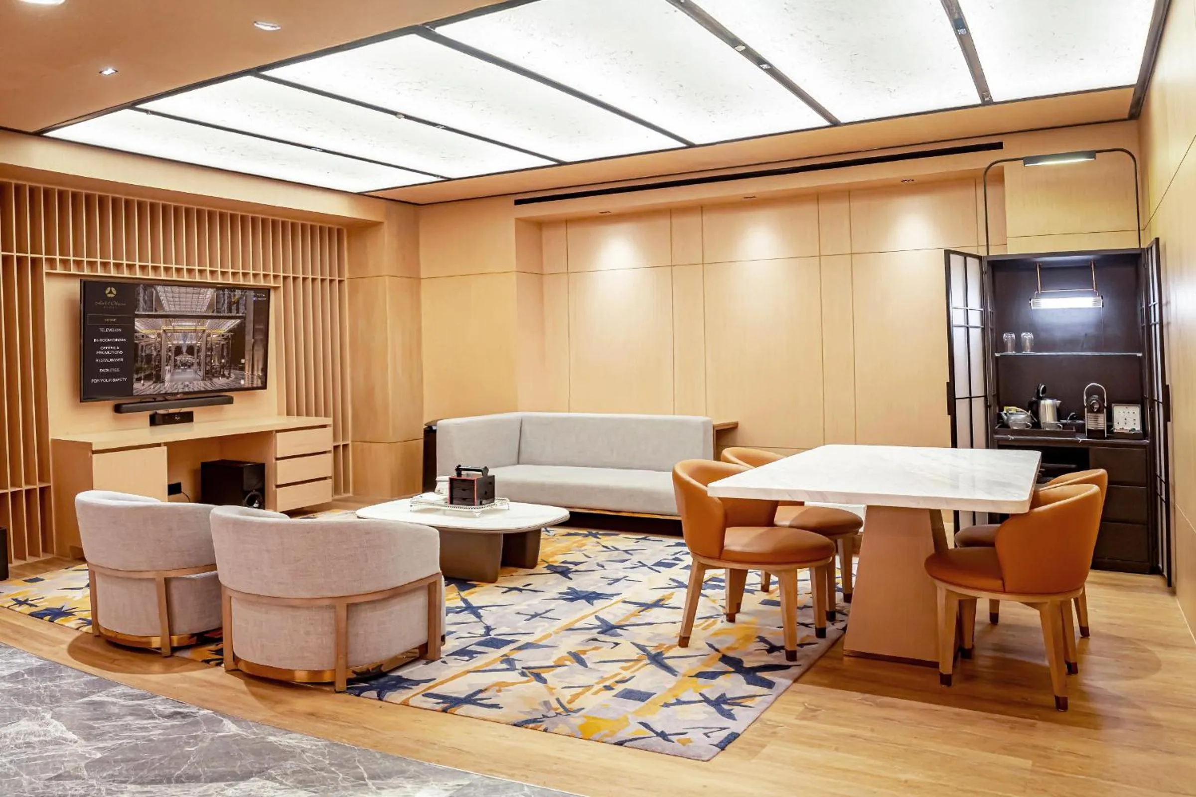 Living room in Hotel Okura Manila at Newport World Resorts