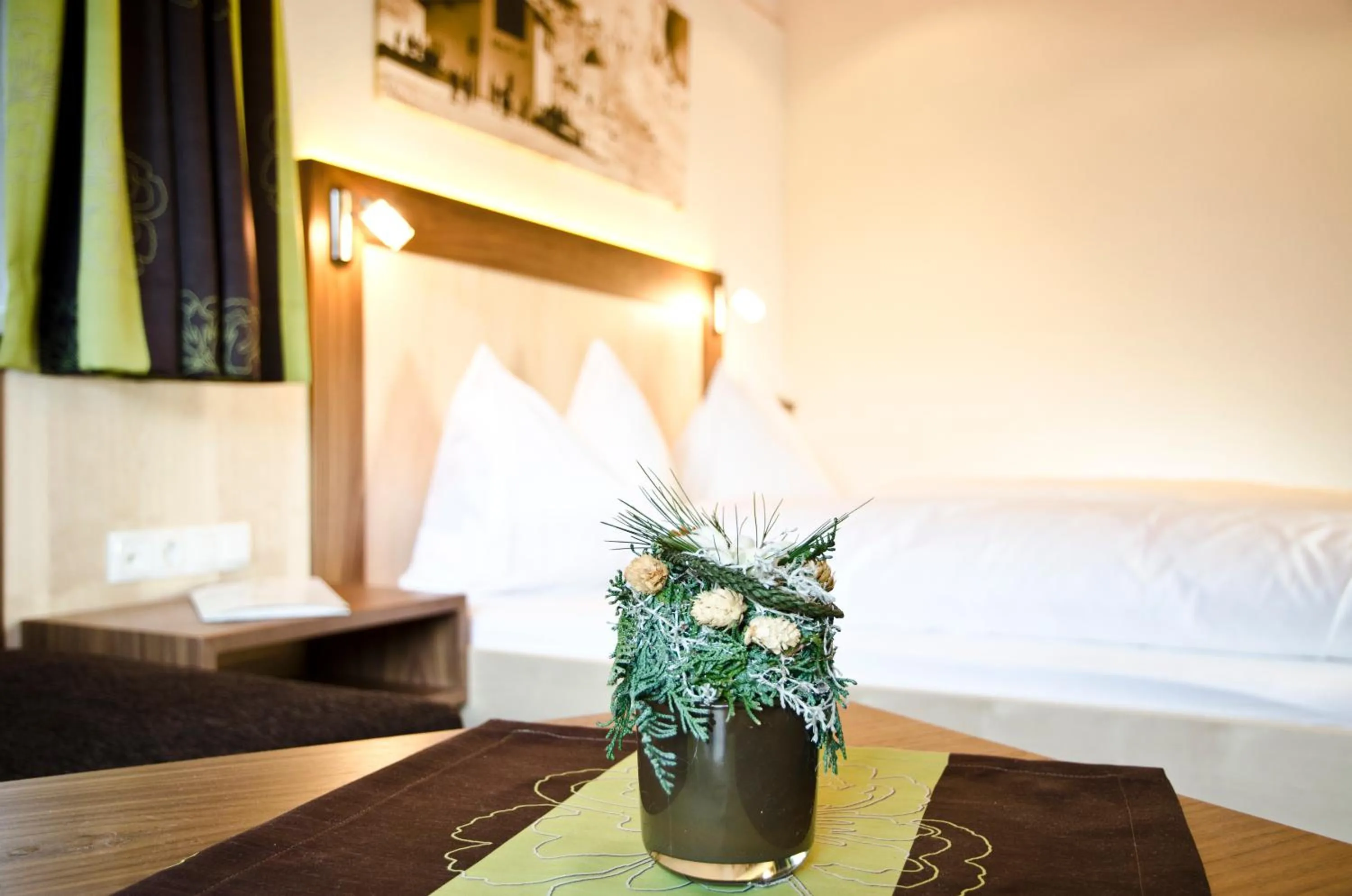 Decorative detail, Bed in Hotel Tannenhof