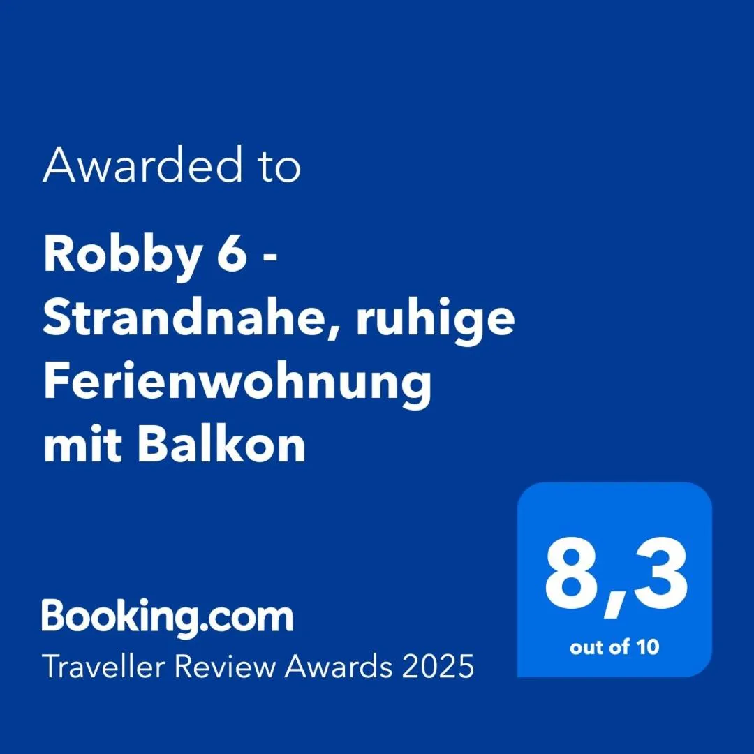 Robby 6 - Strandnahe, ruhige Ferienwohnung mit Balkon