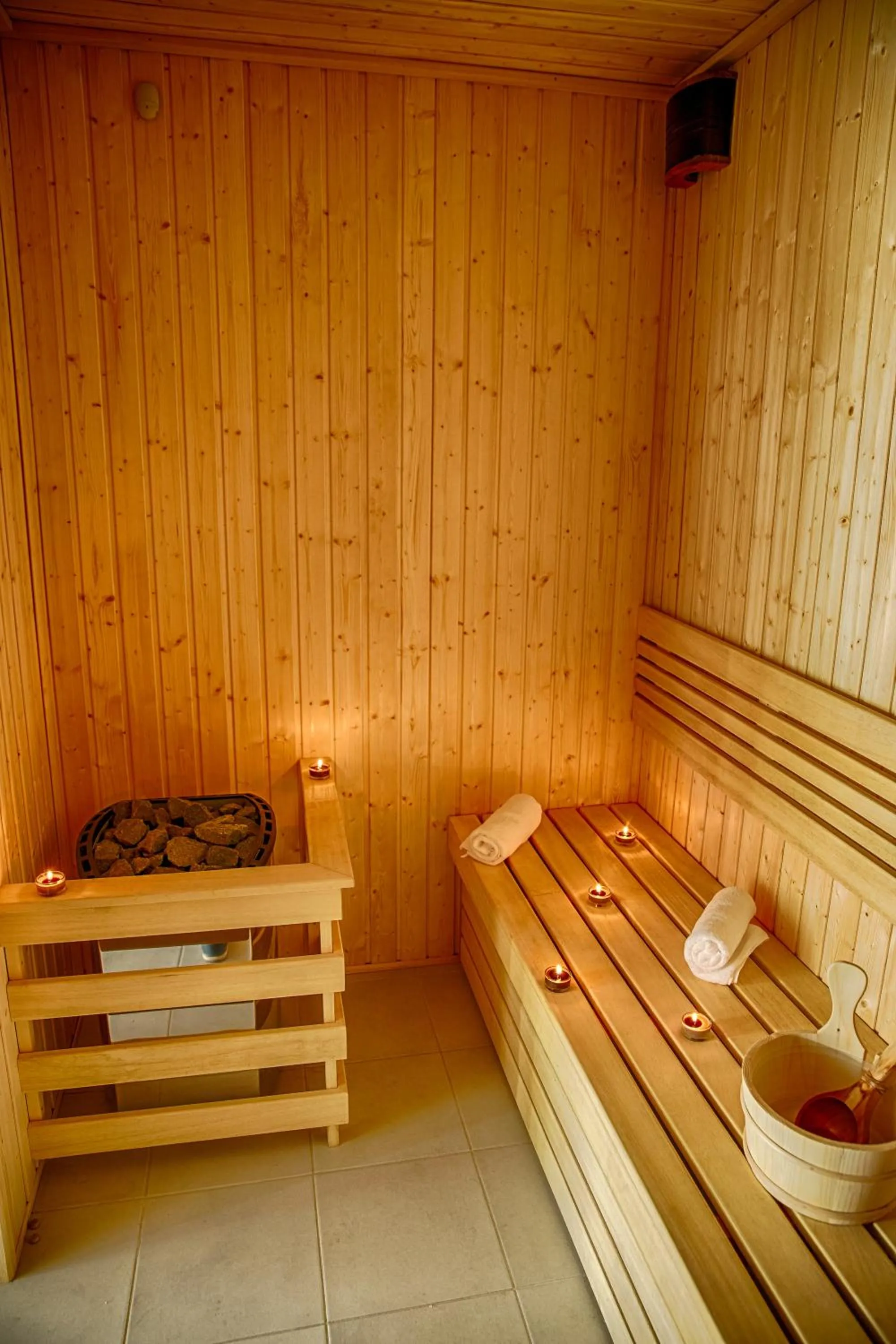 Sauna, Bed in Mielno Holiday Apartments