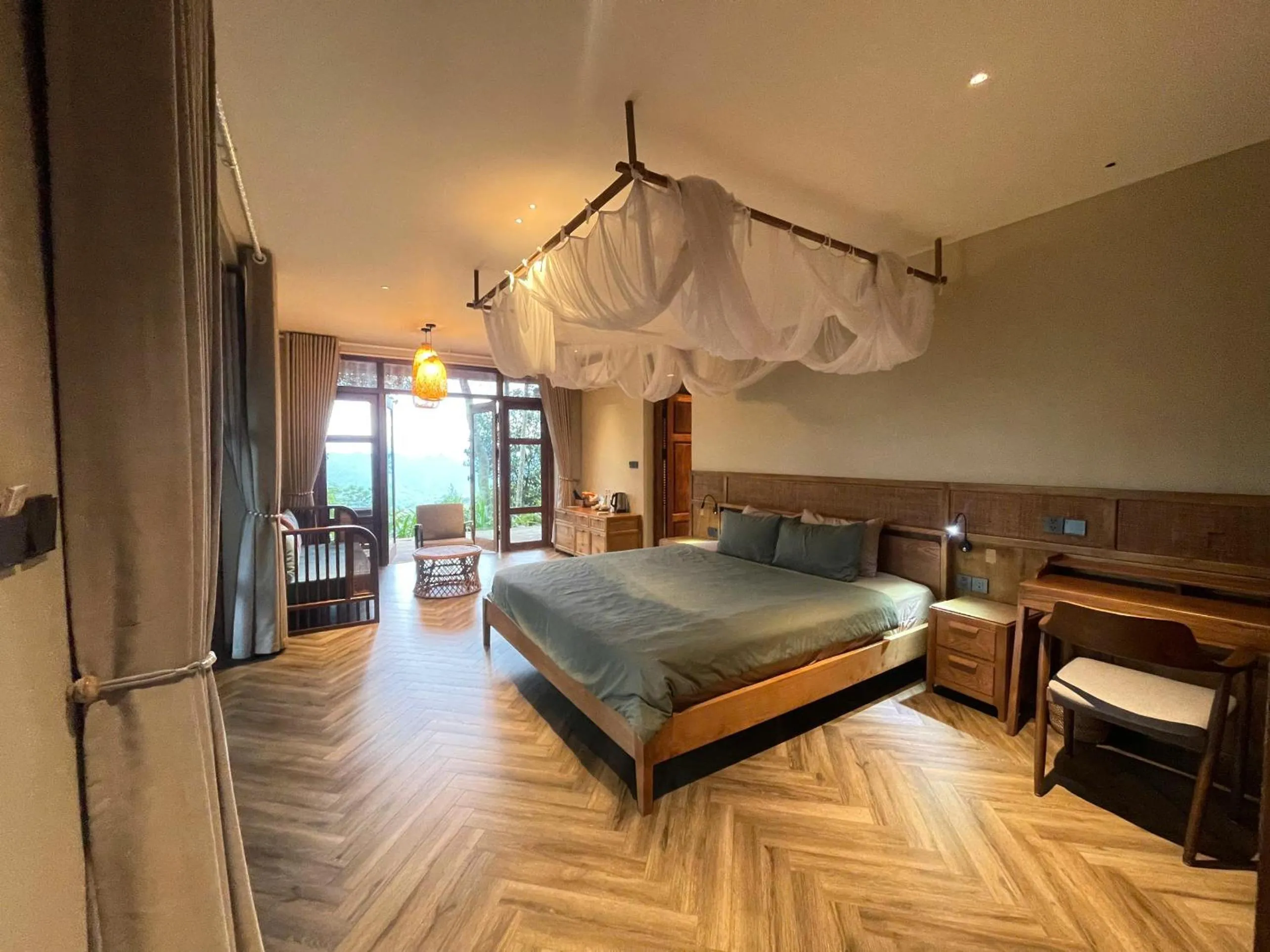 Bedroom, Bed in Pu Luong Eco Garden