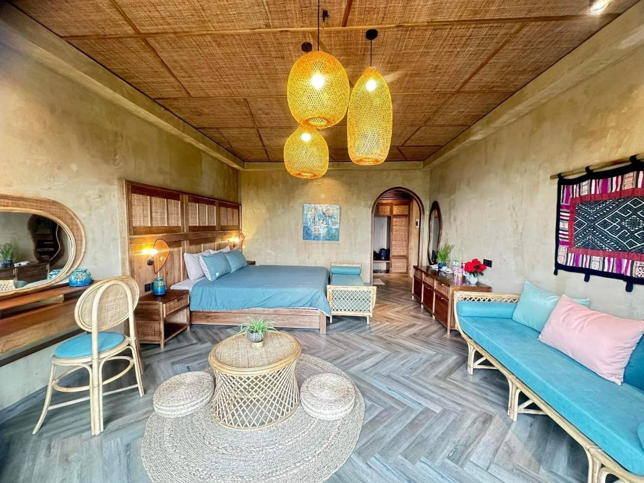Bedroom, Bed in Pu Luong Eco Garden