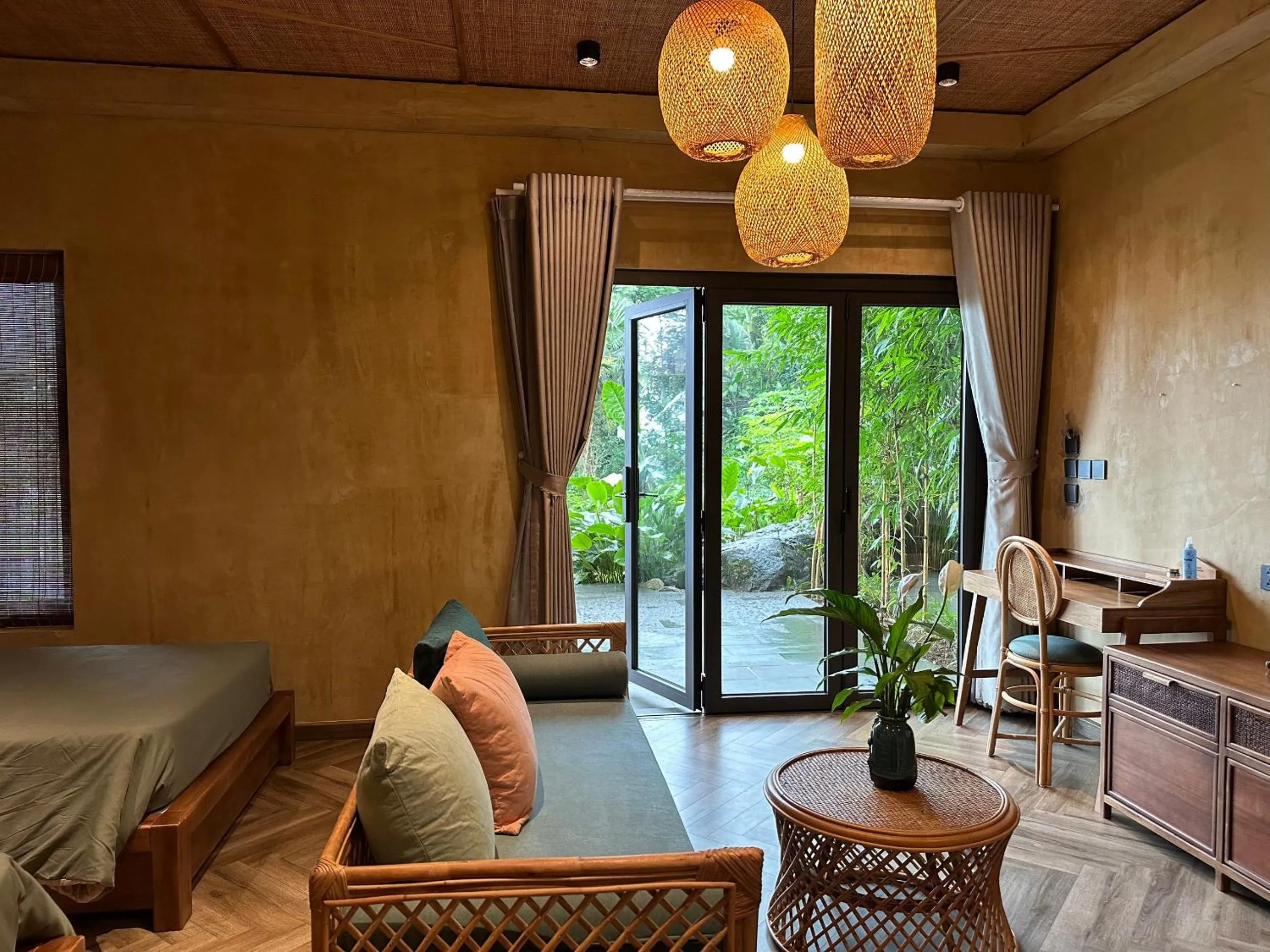 Bedroom, Bed in Pu Luong Eco Garden