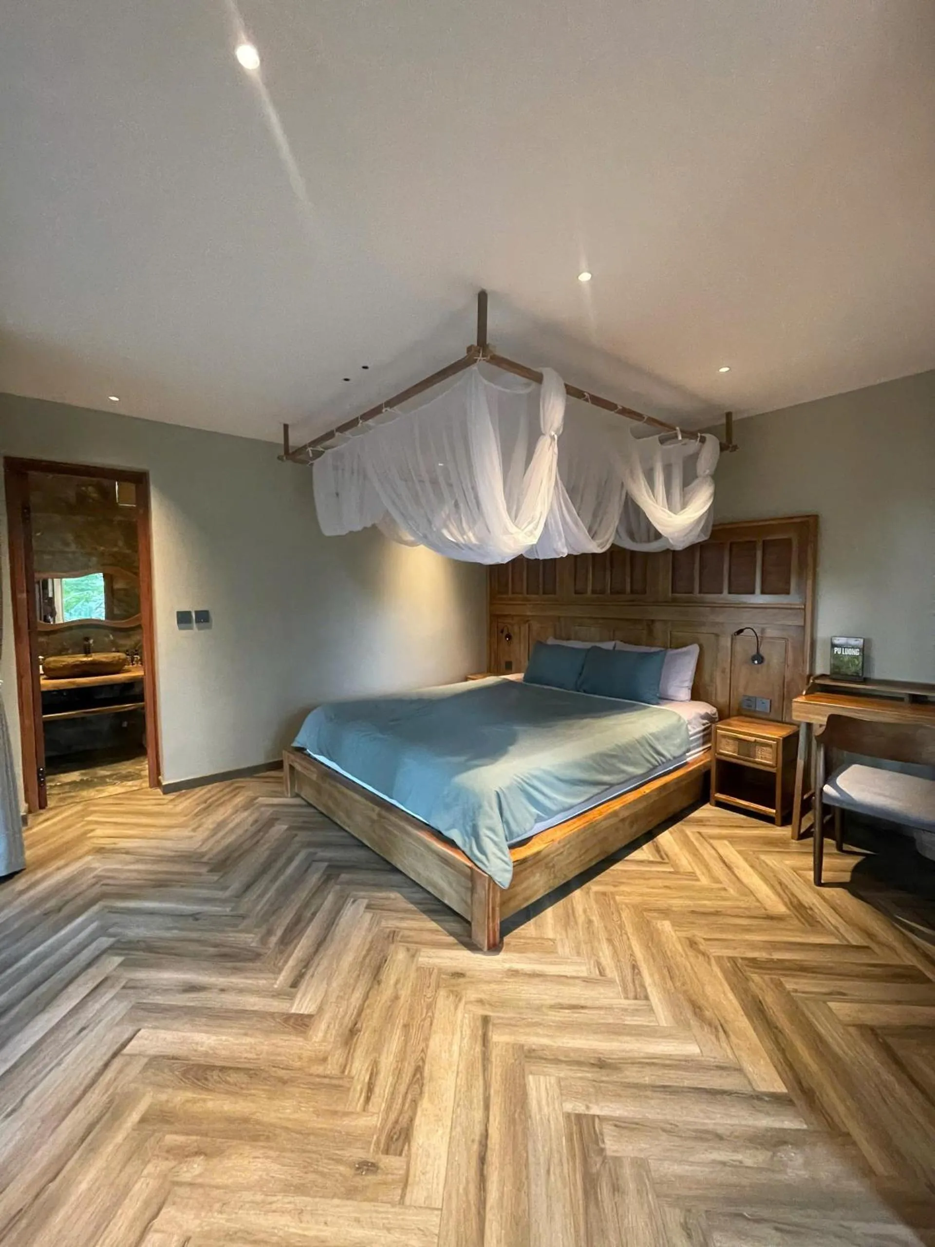 Bedroom, Bed in Pu Luong Eco Garden