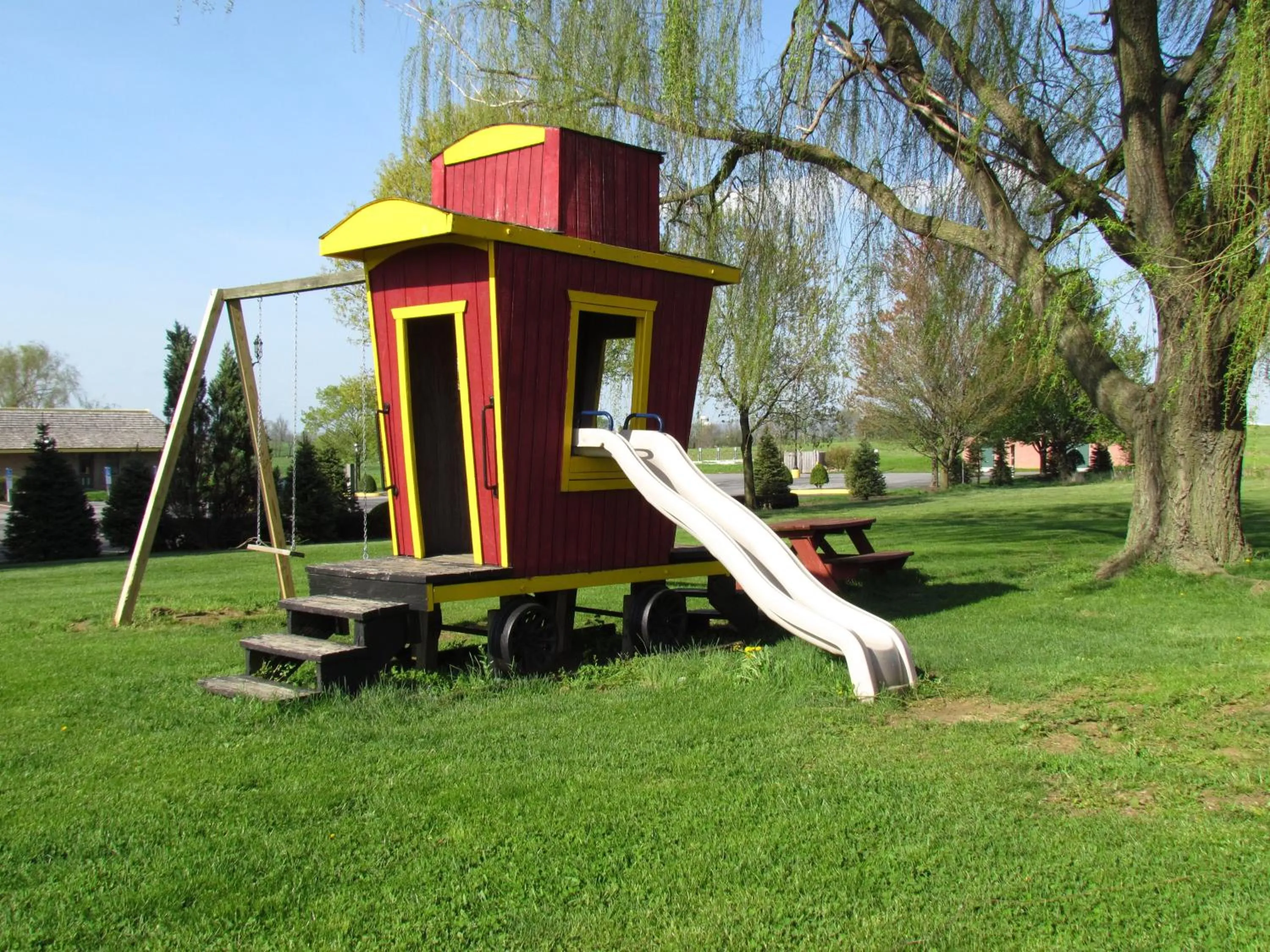 Children play ground in Red Caboose Motel & Restaurant