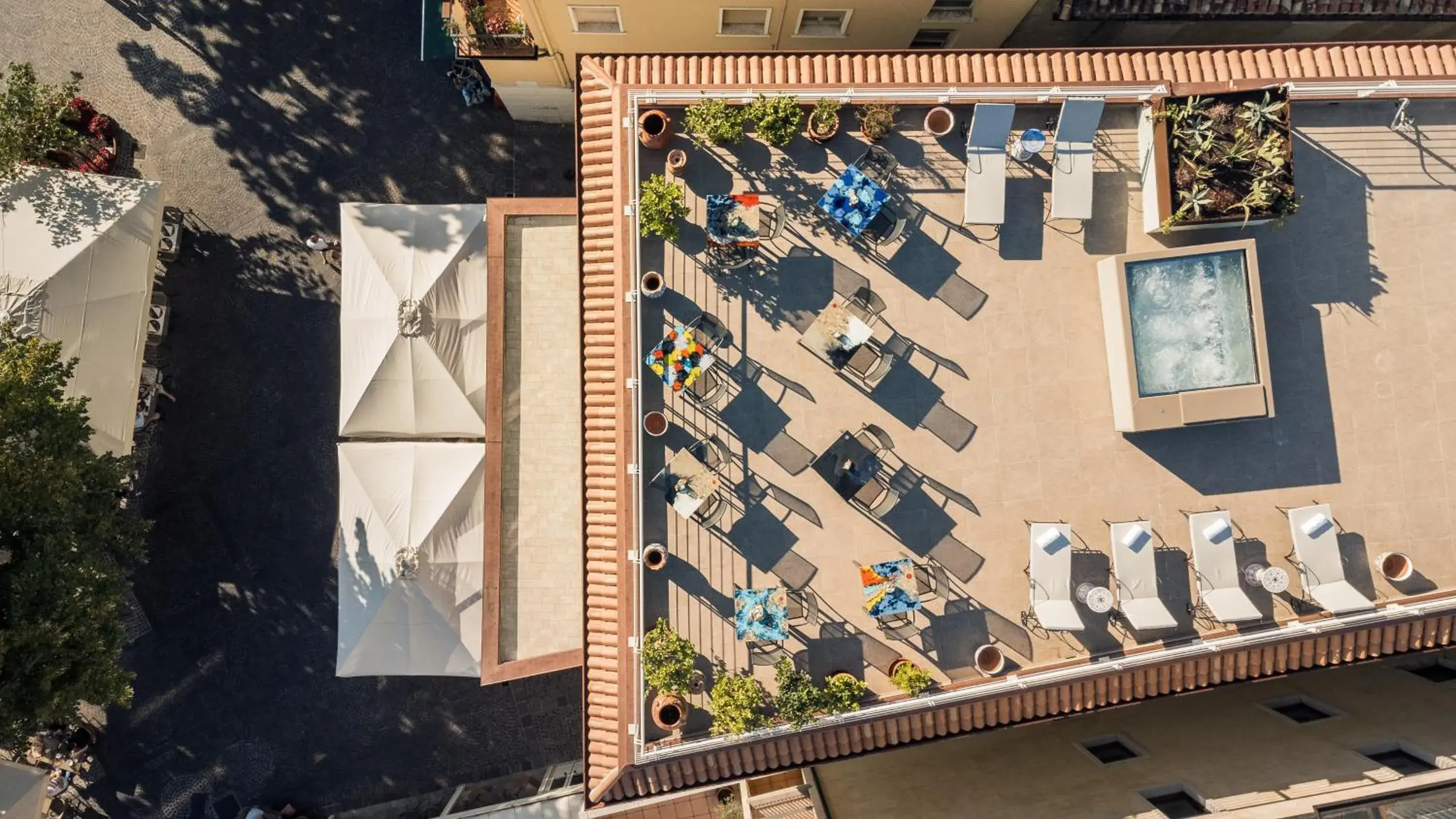 Bird's eye view, Pool View in Hotel Giardinetto