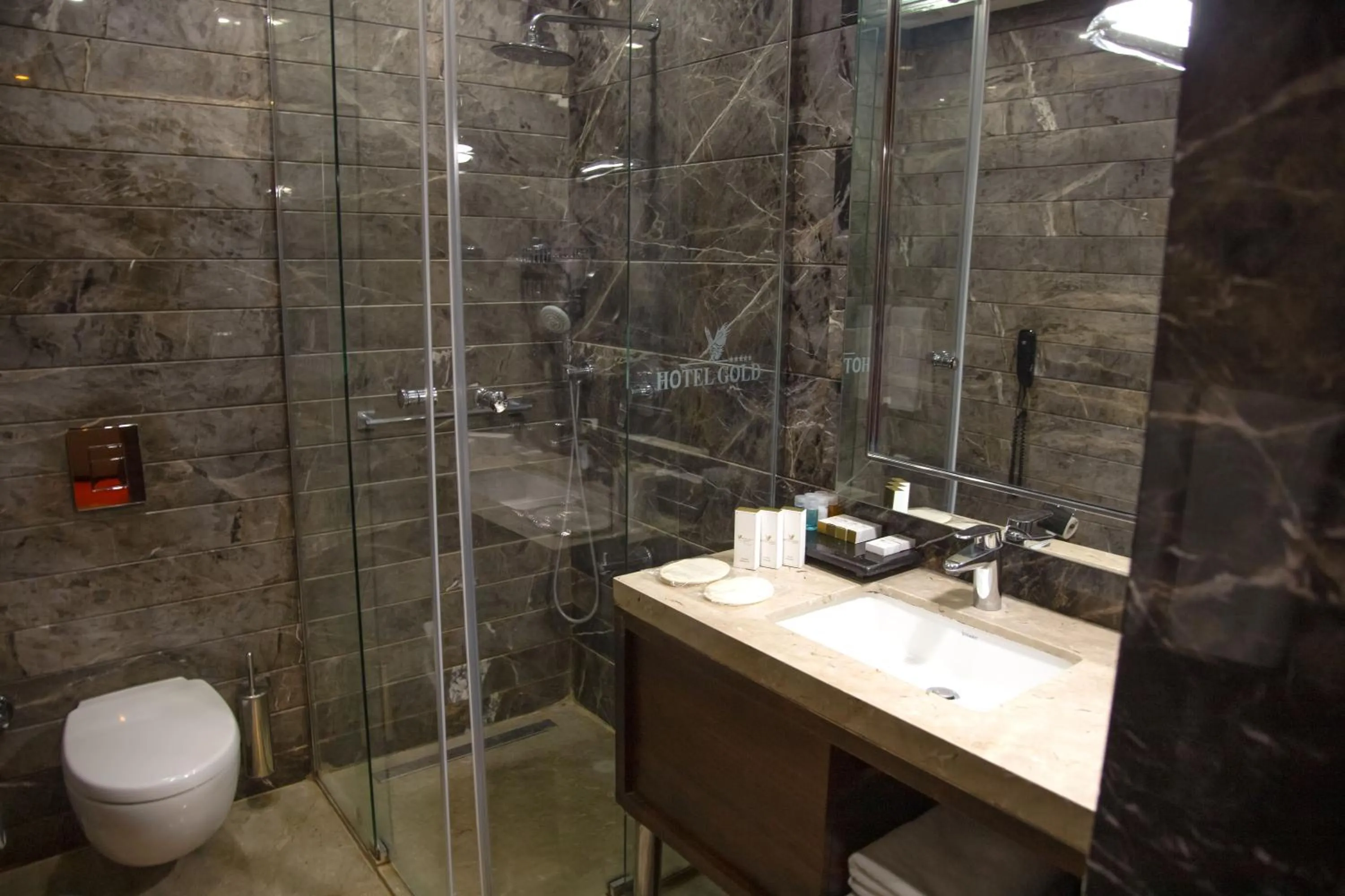 Shower in Gold Majesty Hotel