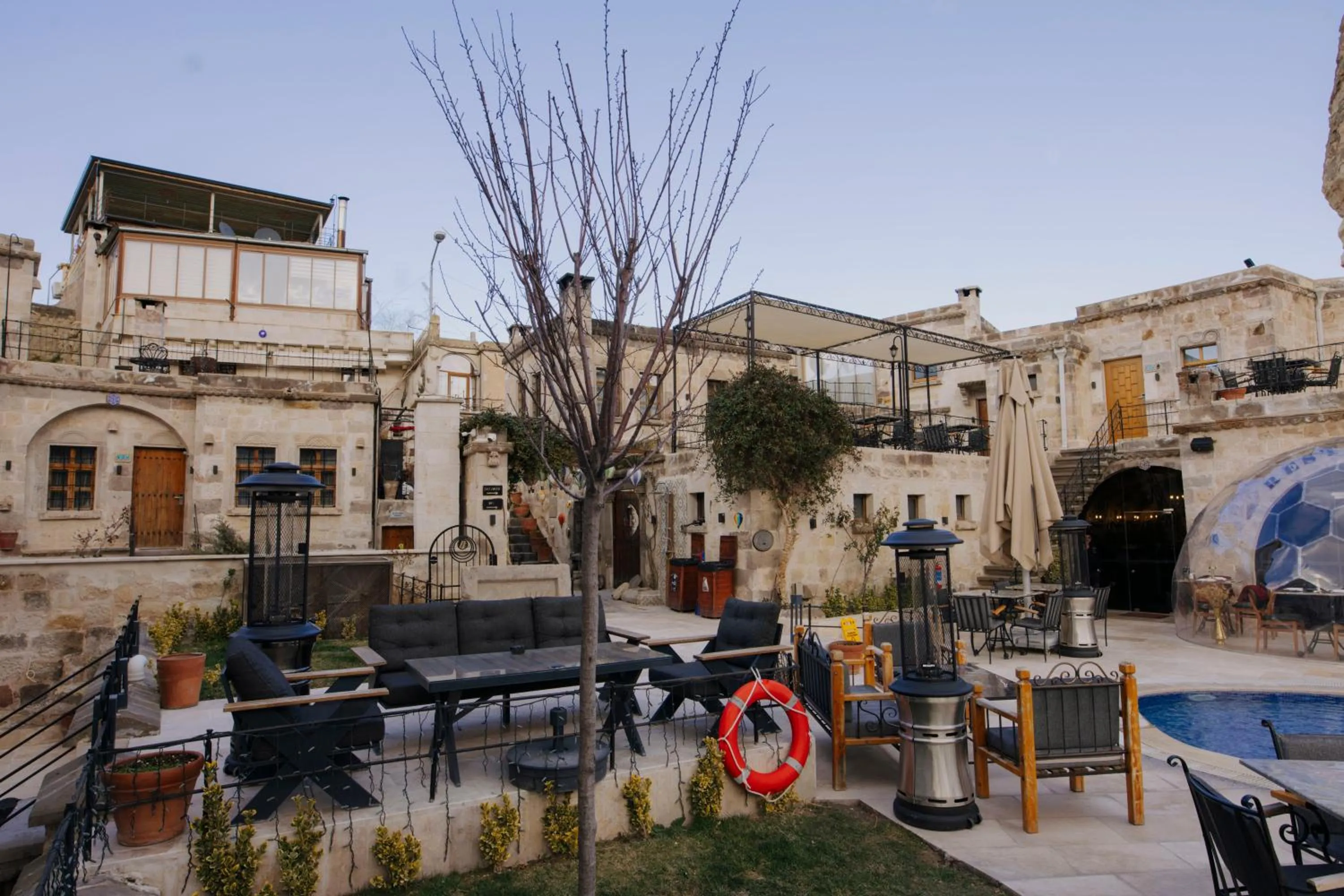 Seating area in Göreme Cave Suites
