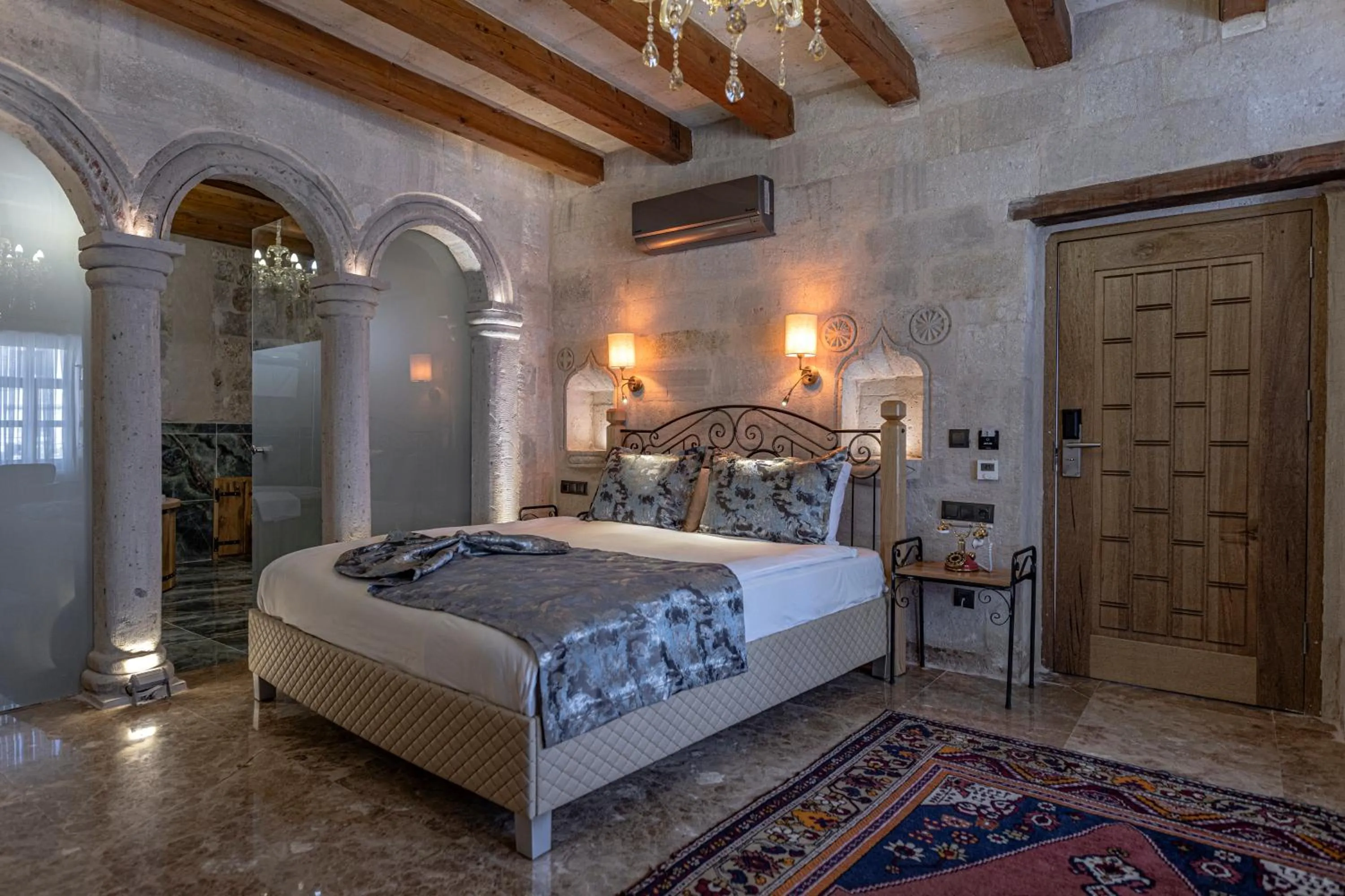 Bed in Göreme Cave Suites