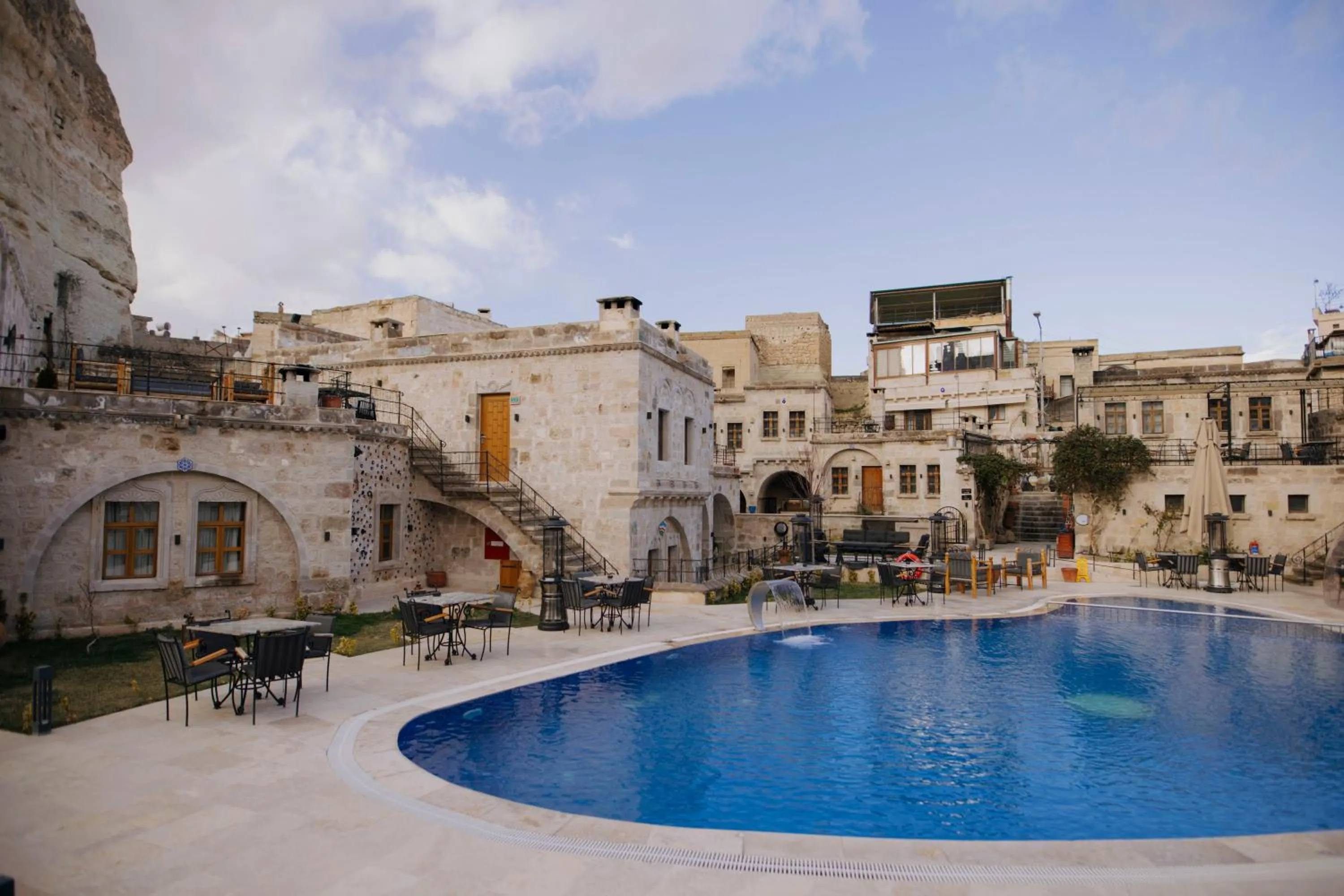 Seating area in Göreme Cave Suites