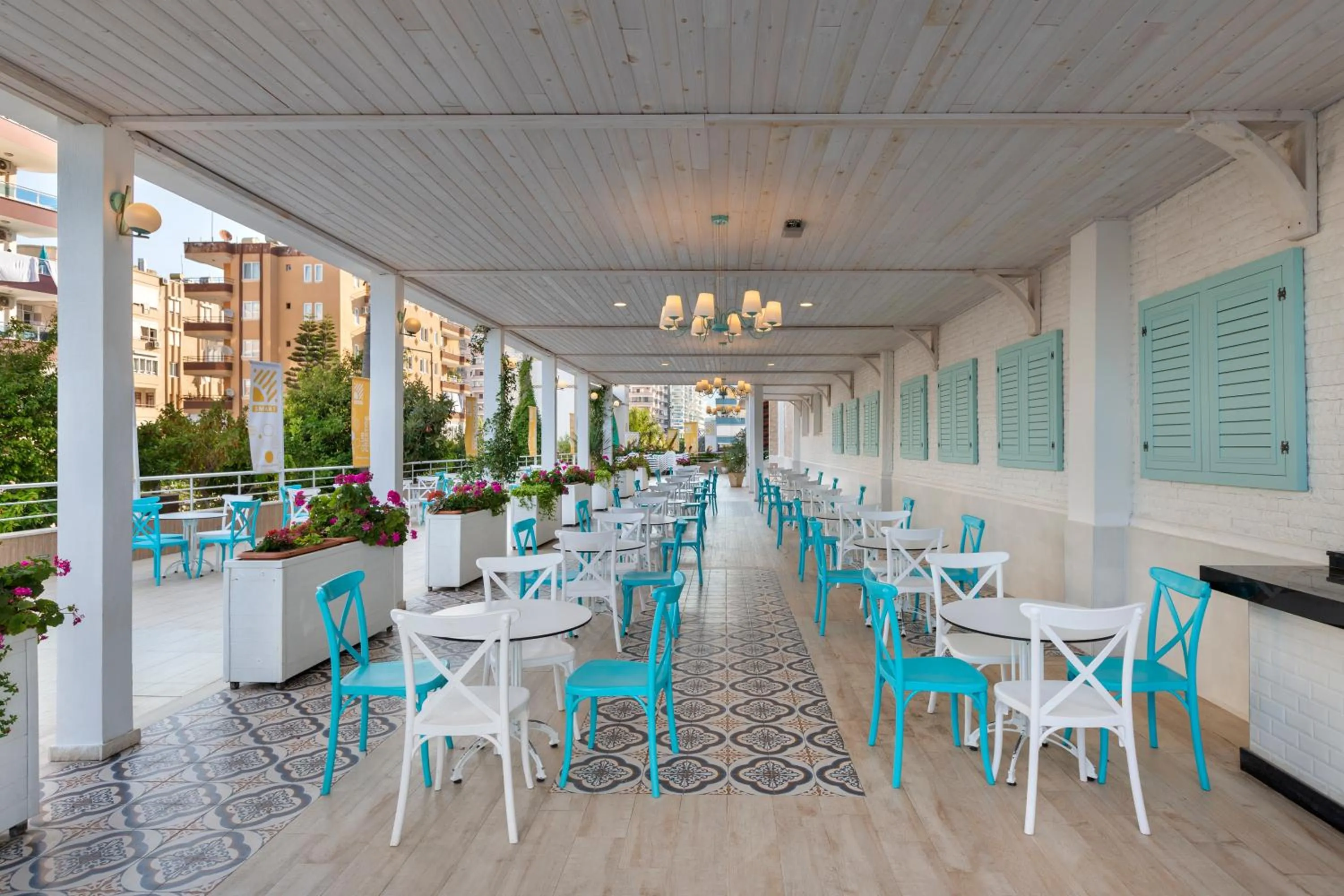 Balcony/Terrace, Restaurant/Places to Eat in Euphoria Comfort Beach Alanya