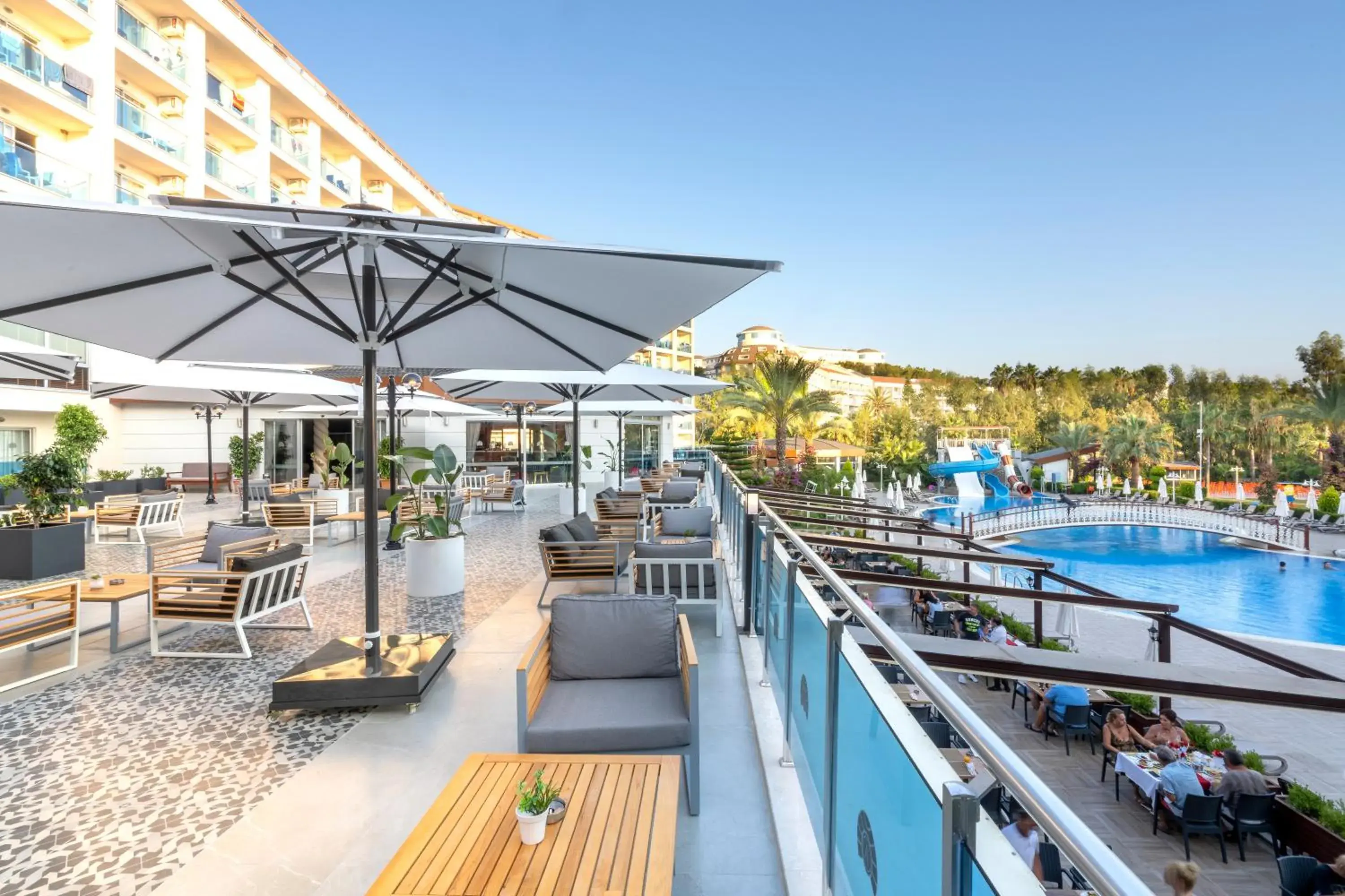Balcony/Terrace, Pool View in Annabella Diamond Hotel - All Inclusive