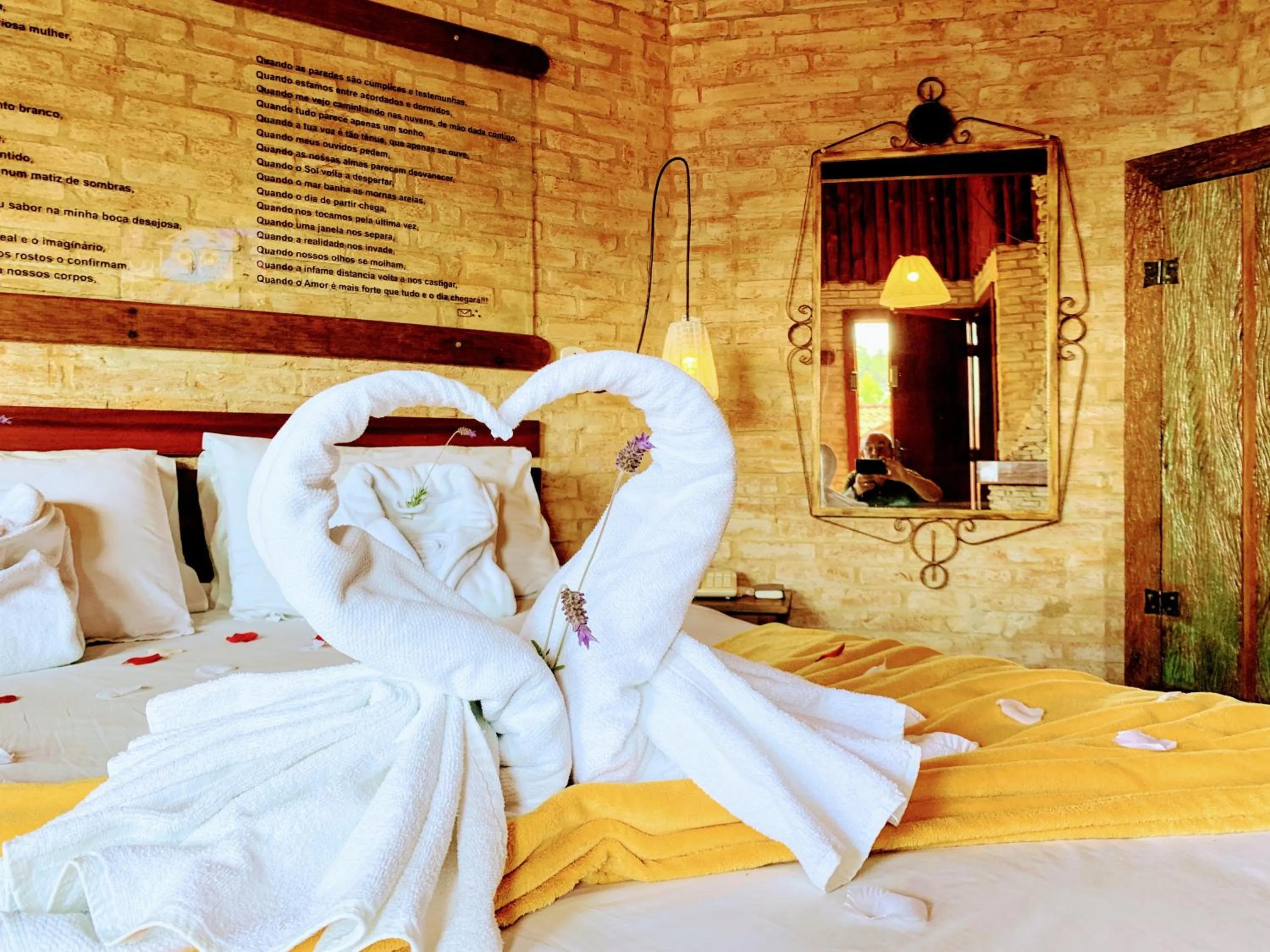 Bed in Pousada Cantinho das Estrelas