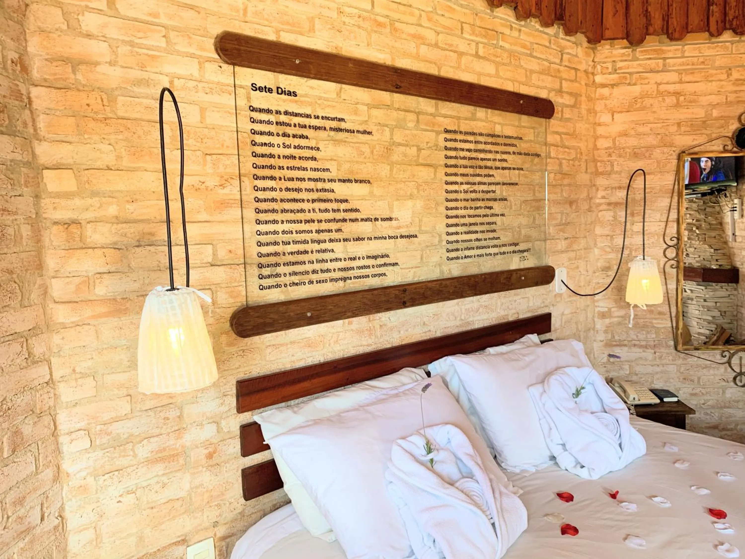 Bed in Pousada Cantinho das Estrelas