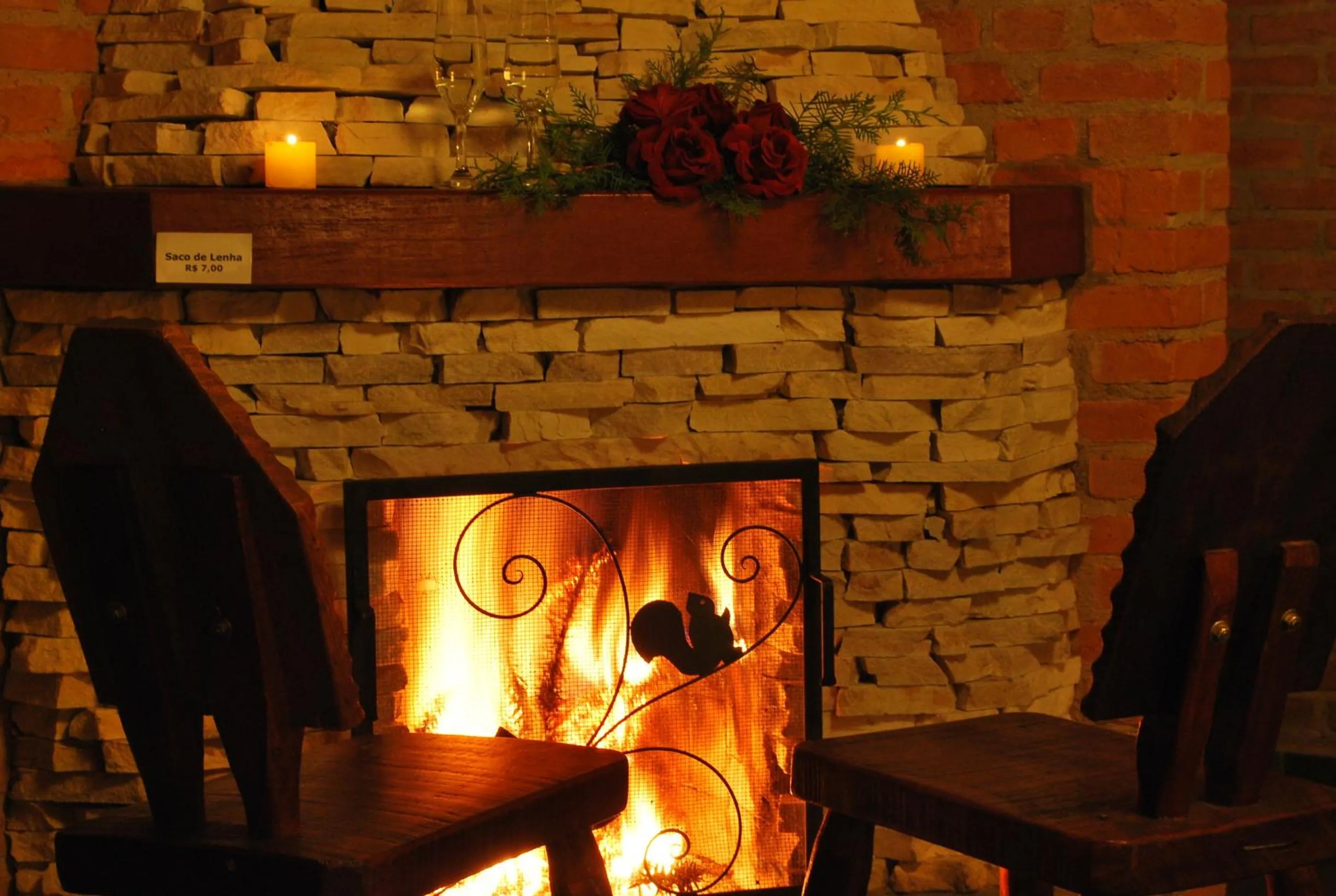 Seating area in Pousada Cantinho das Estrelas