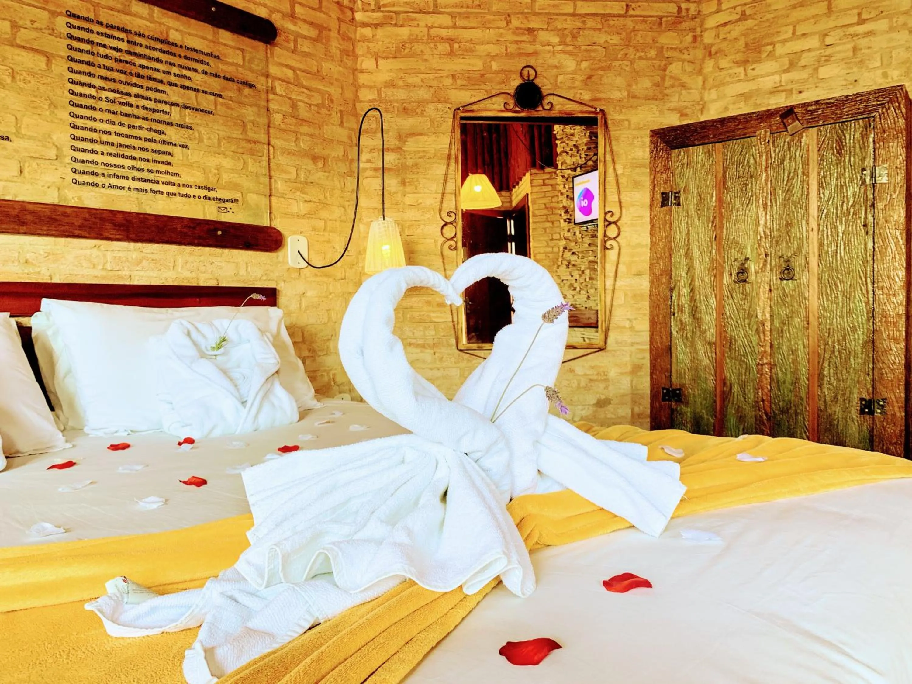 Bed in Pousada Cantinho das Estrelas