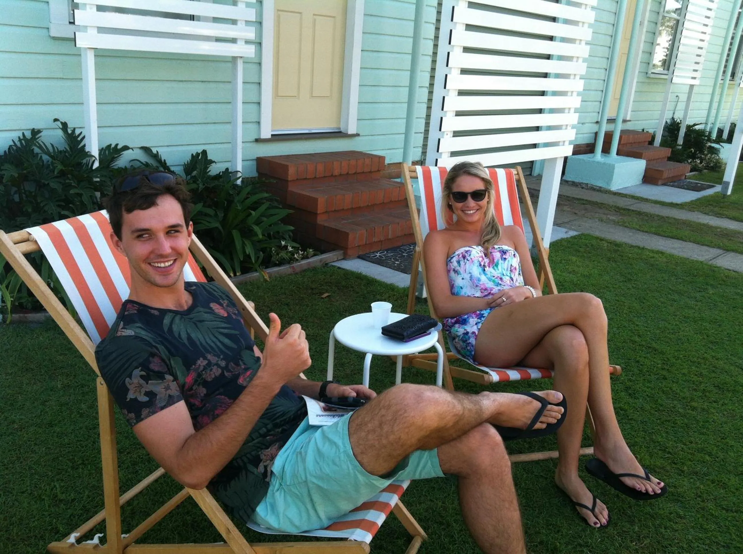 People in La Costa Beachside Motel