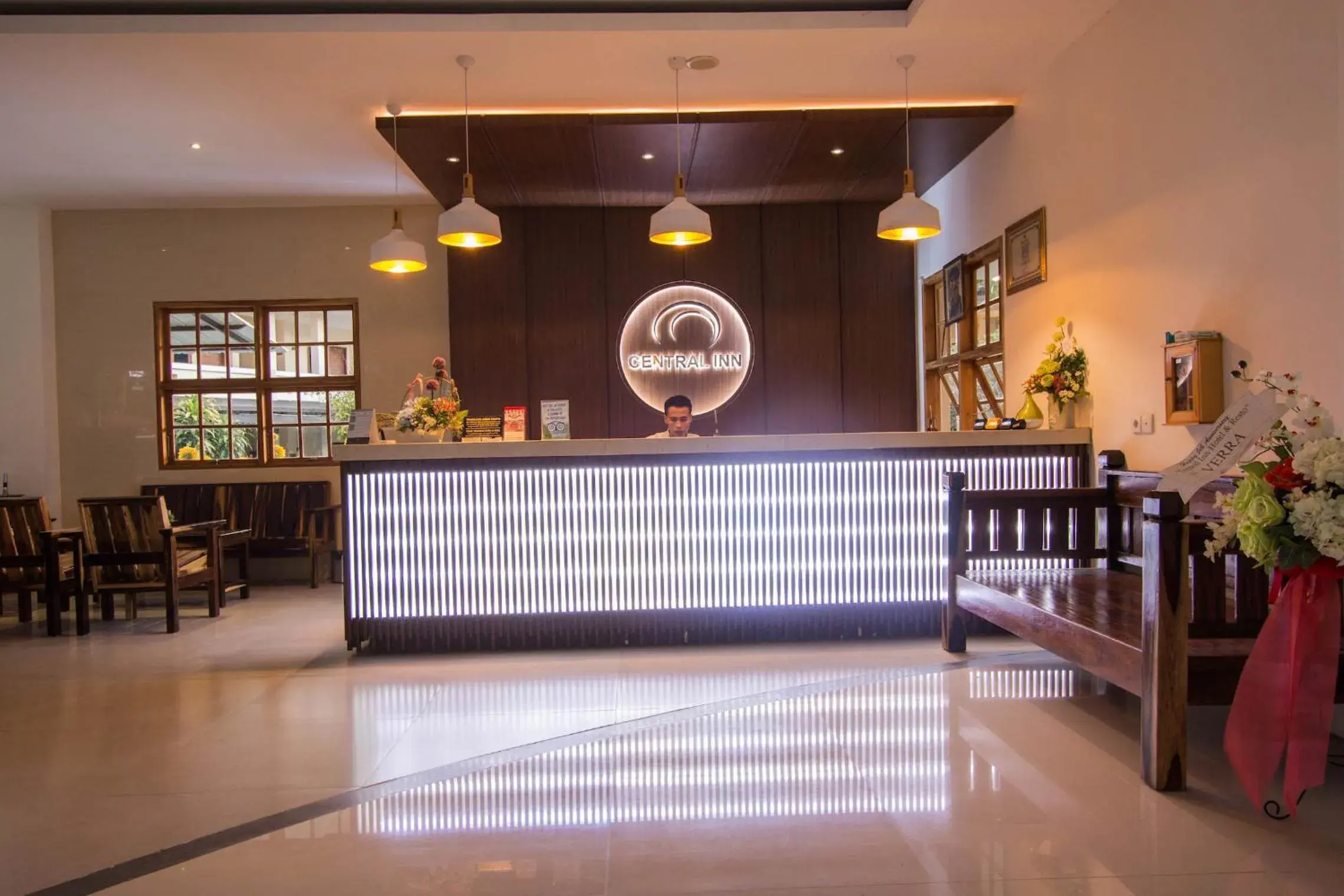 Lobby or reception in Central Inn Senggigi Lobby or reception in Central Inn Senggigi