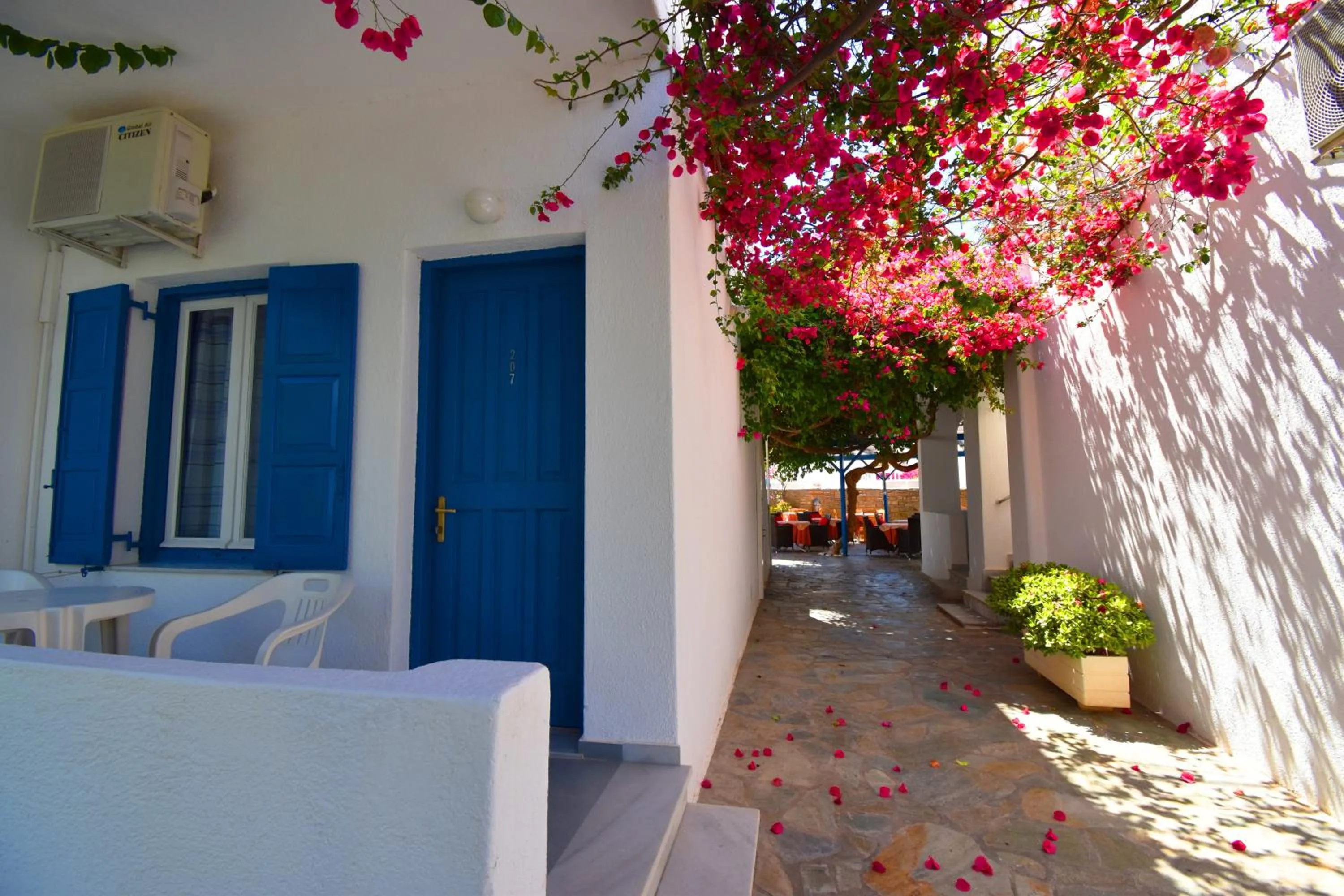 Patio in Ayeri Hotel