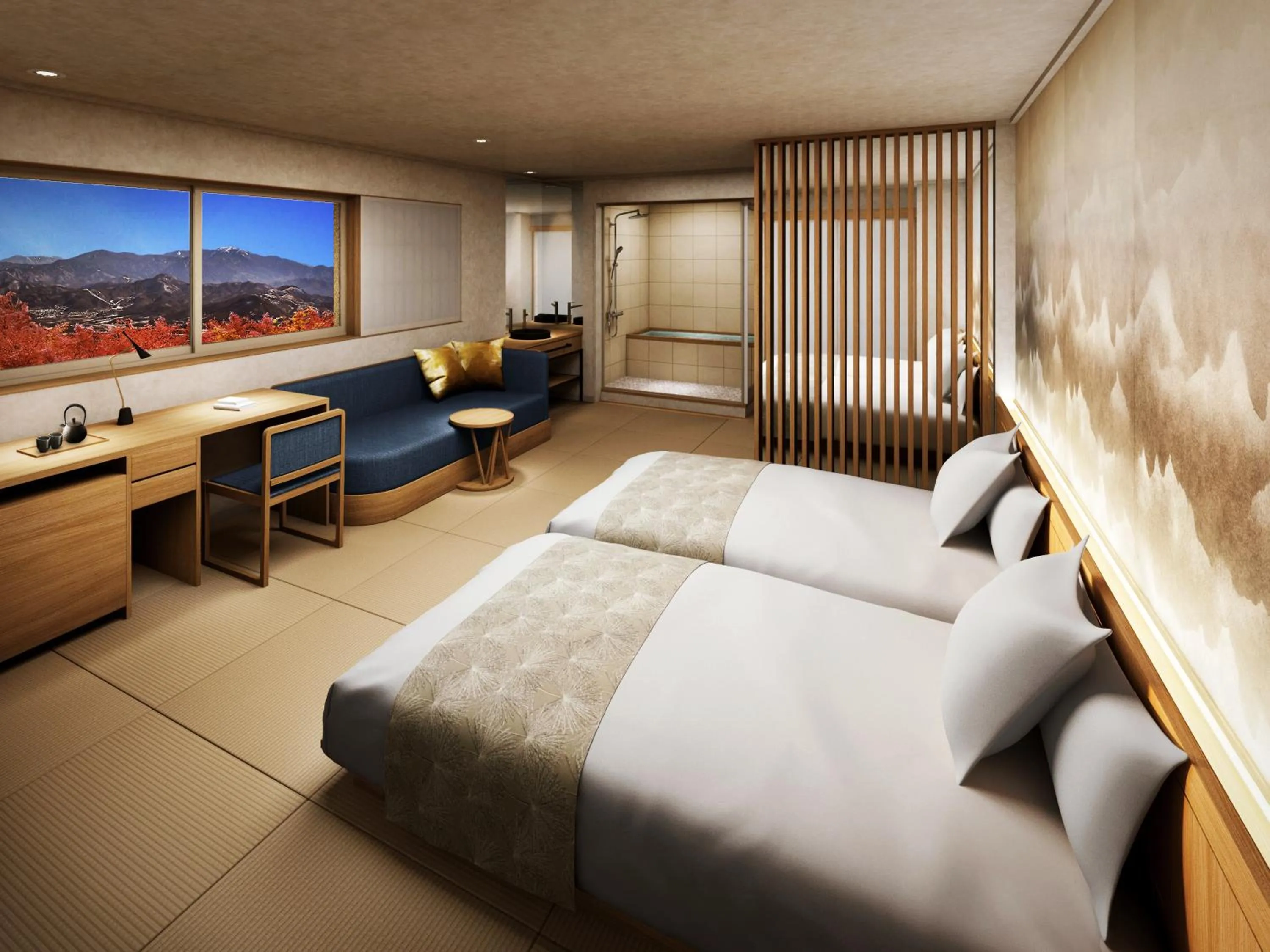 Bed in Stay View Ikaho