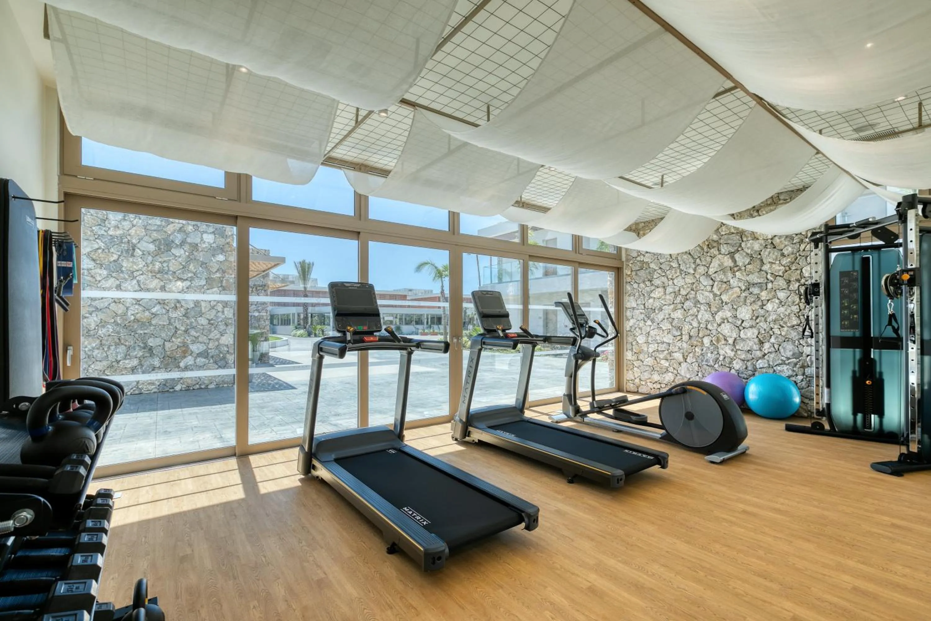 Fitness centre/facilities in Utopia Blu Hotel