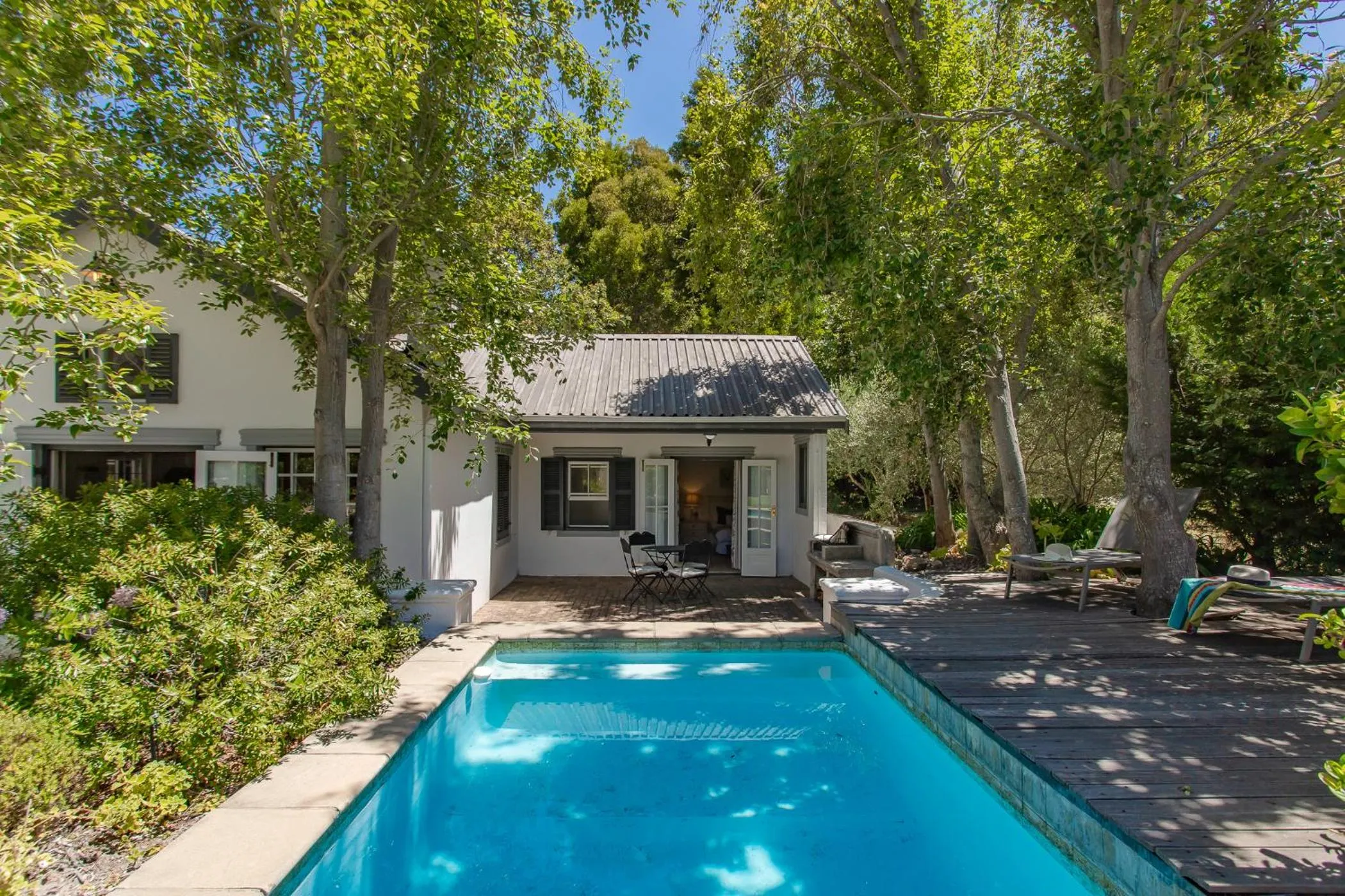Swimming pool in Franschhoek Rose Cottages