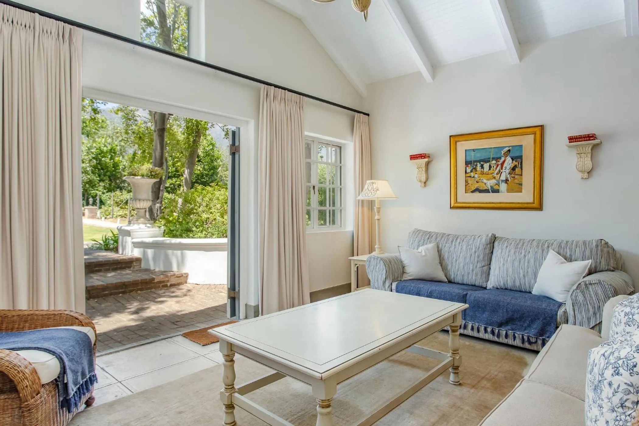 Living room in Franschhoek Rose Cottages