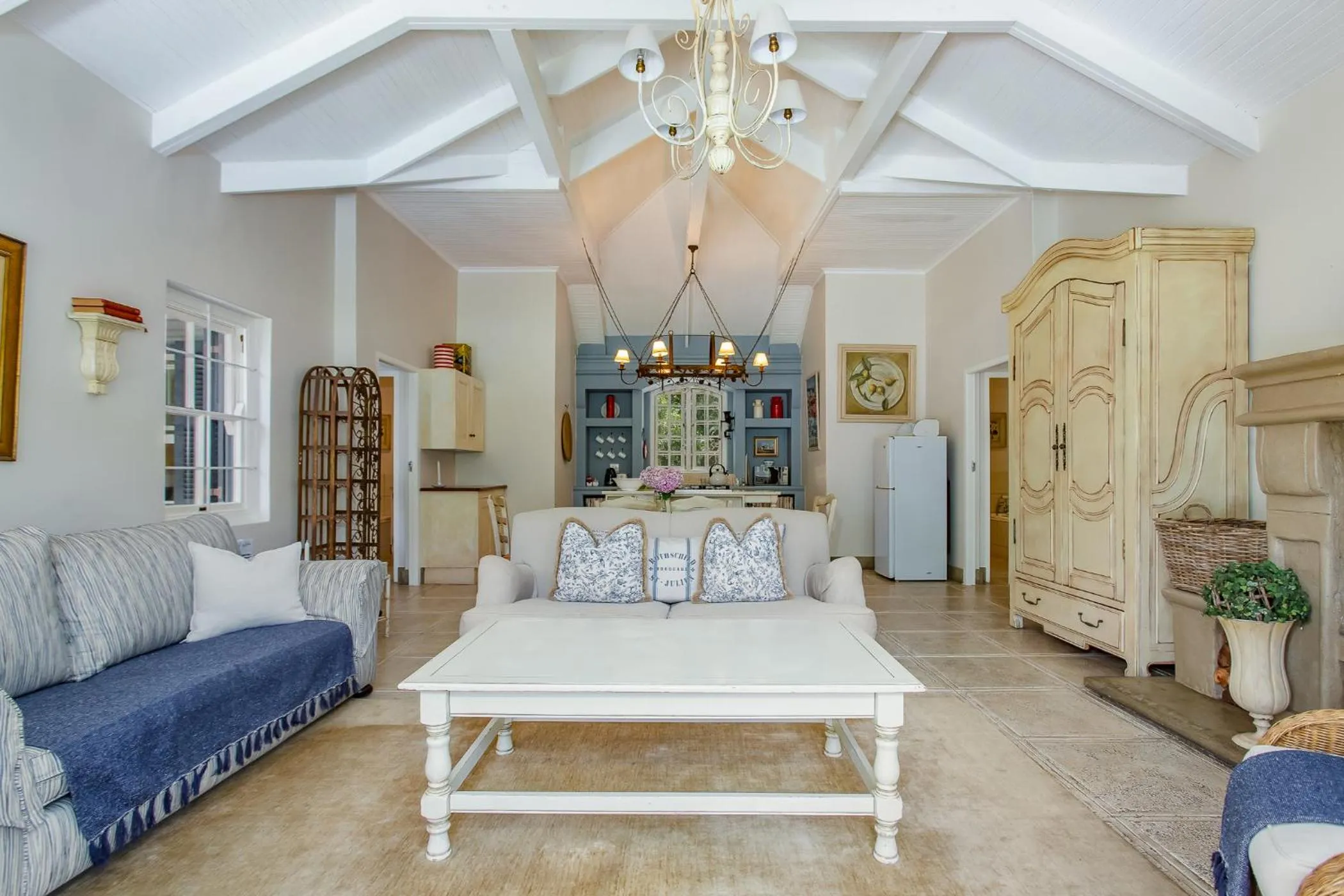Living room in Franschhoek Rose Cottages