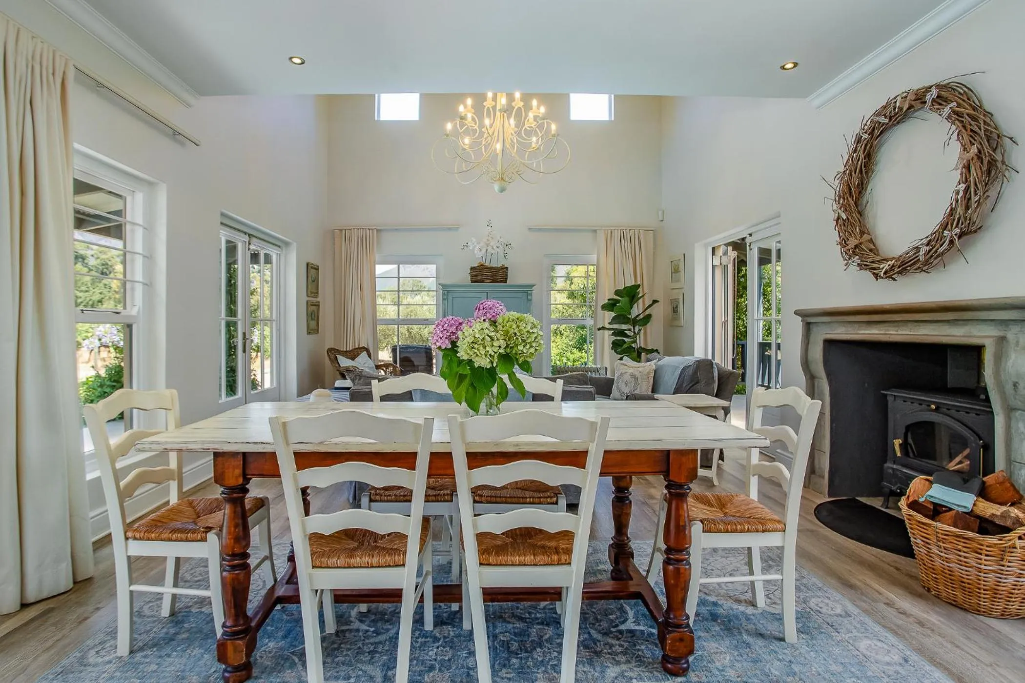 Living room in Franschhoek Rose Cottages