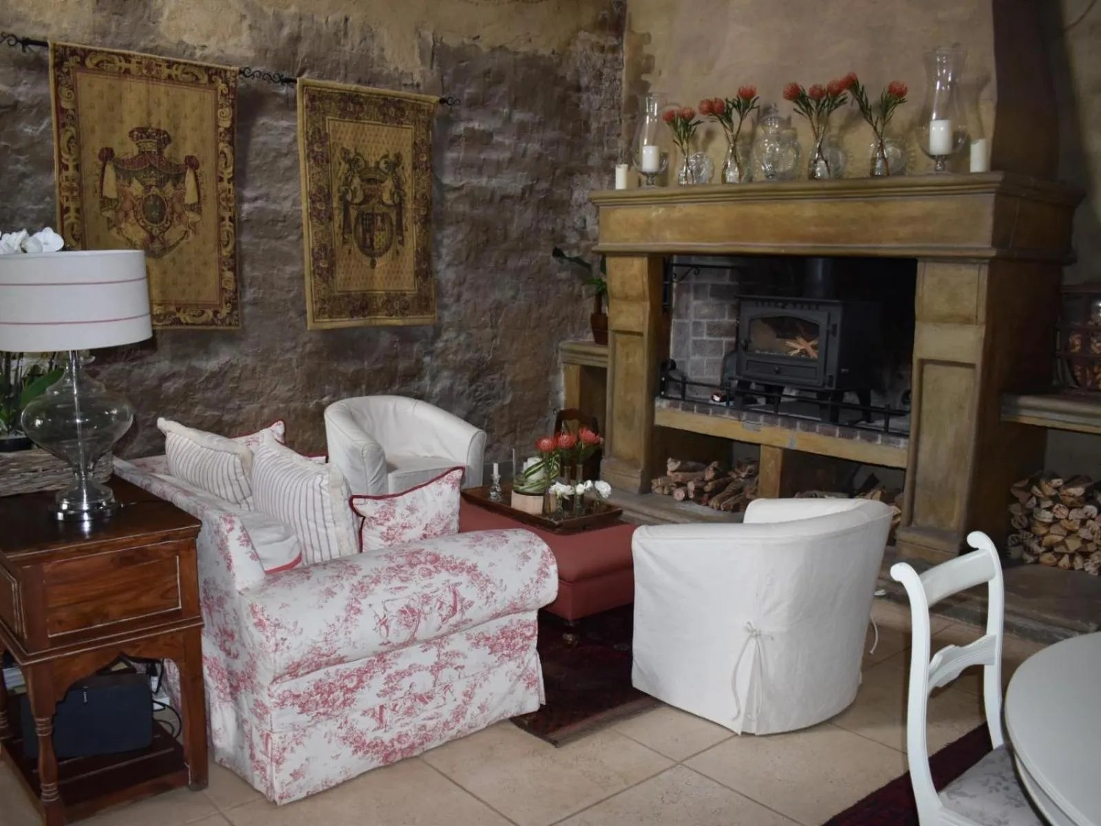 Living room in Franschhoek Rose Cottages