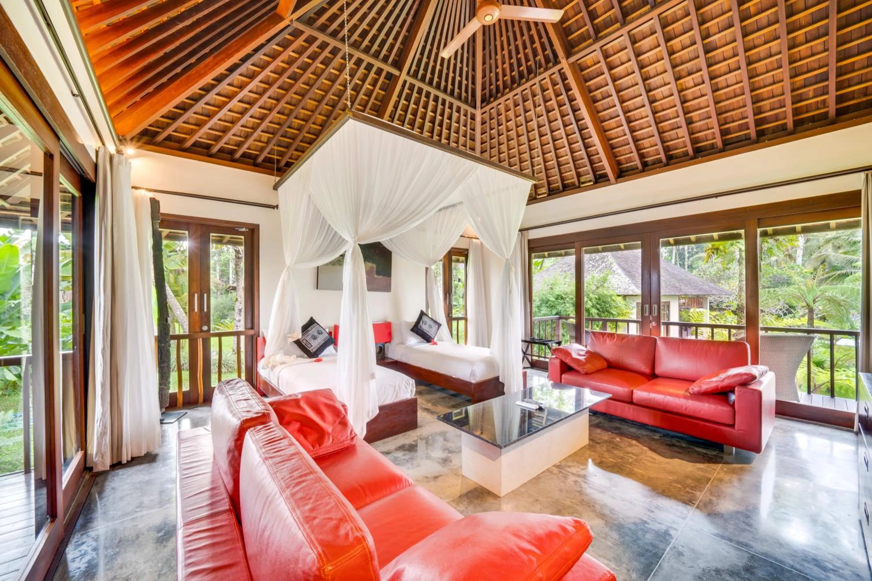 Seating area in Awan Putih Resort