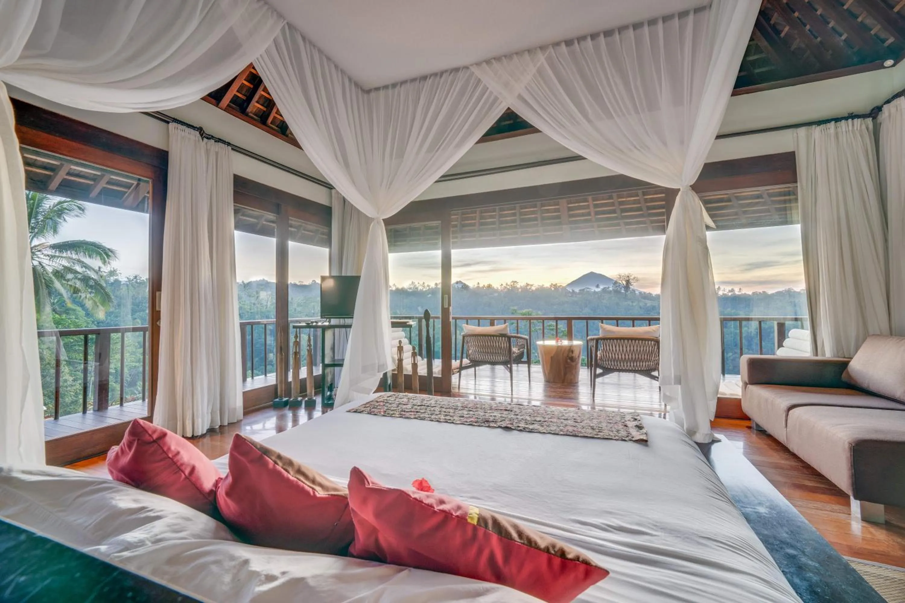 View (from property/room), Bed in Awan Putih Resort