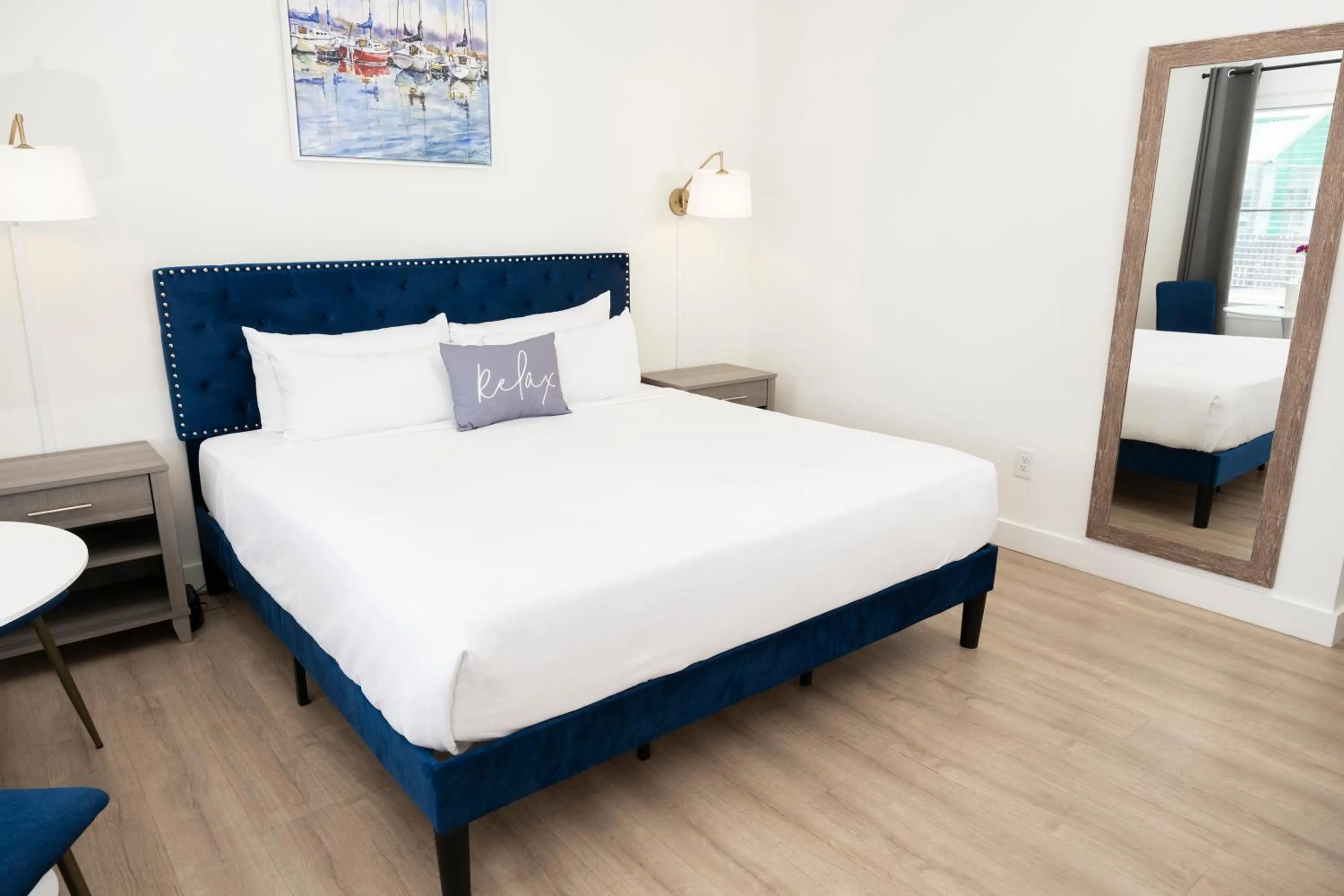 Bed in Endless Dunes, A Modern Motel