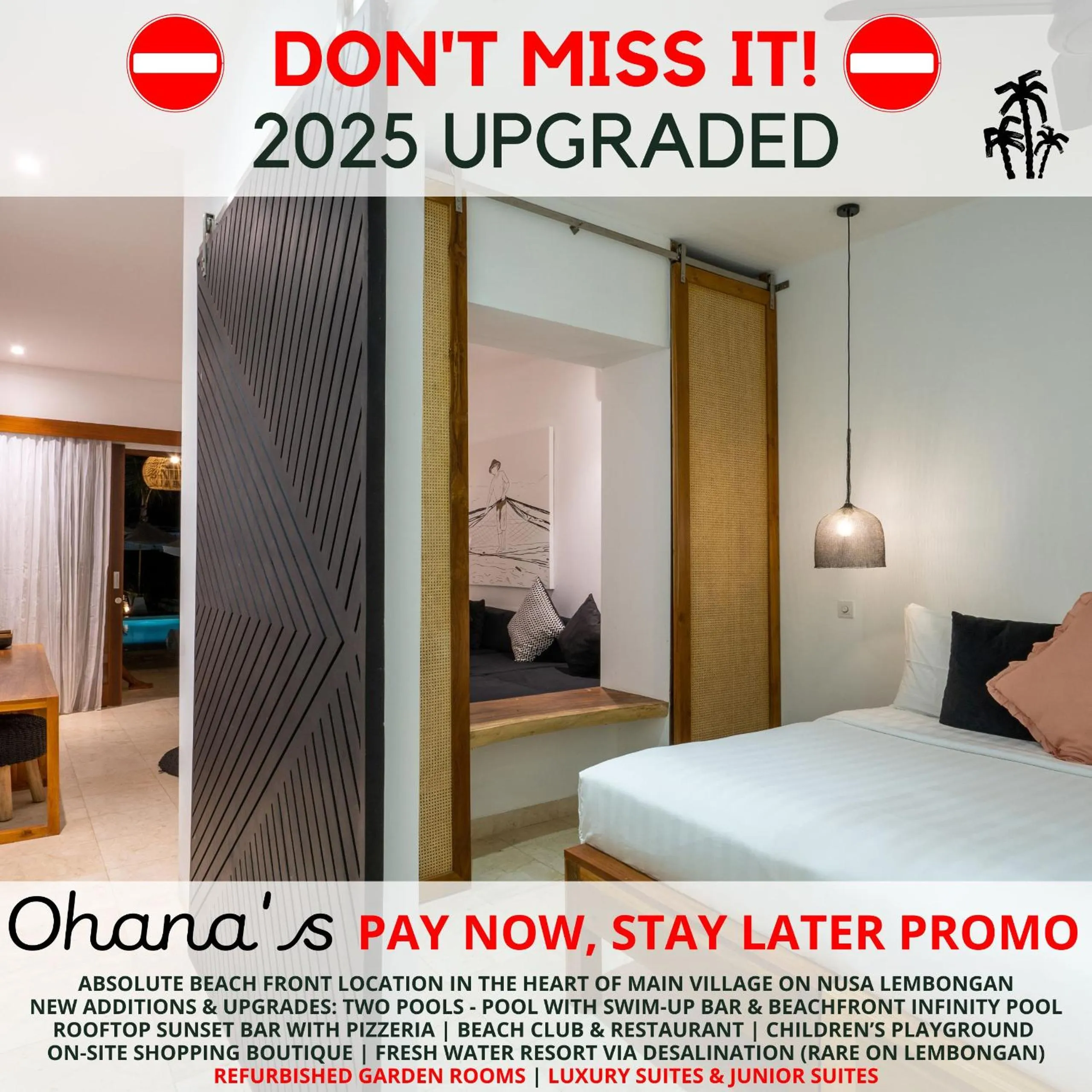 Bedroom in Ohana's Beachfront Resort & Beach Club