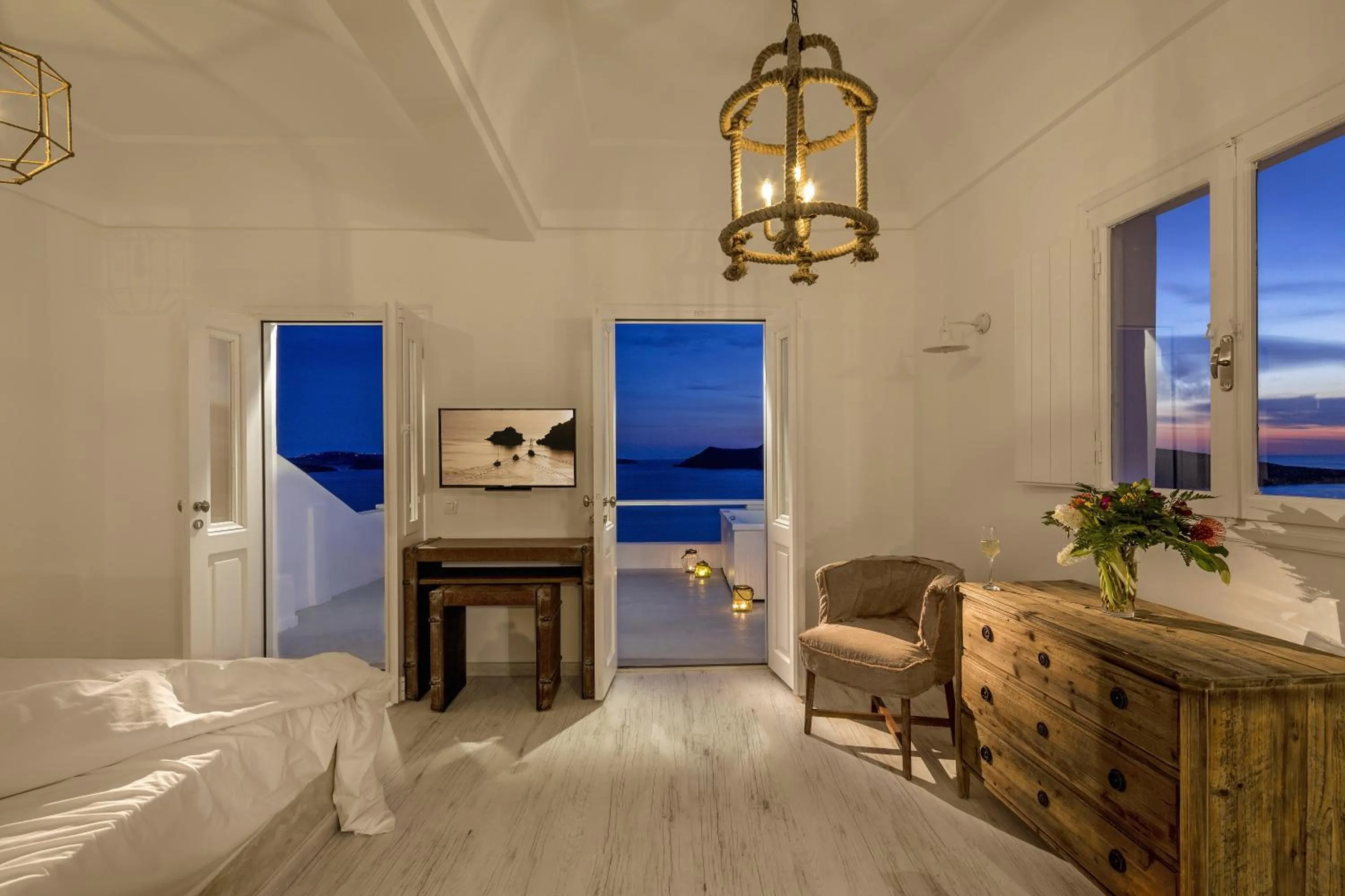 Living room, Bed in White Pearl Villas