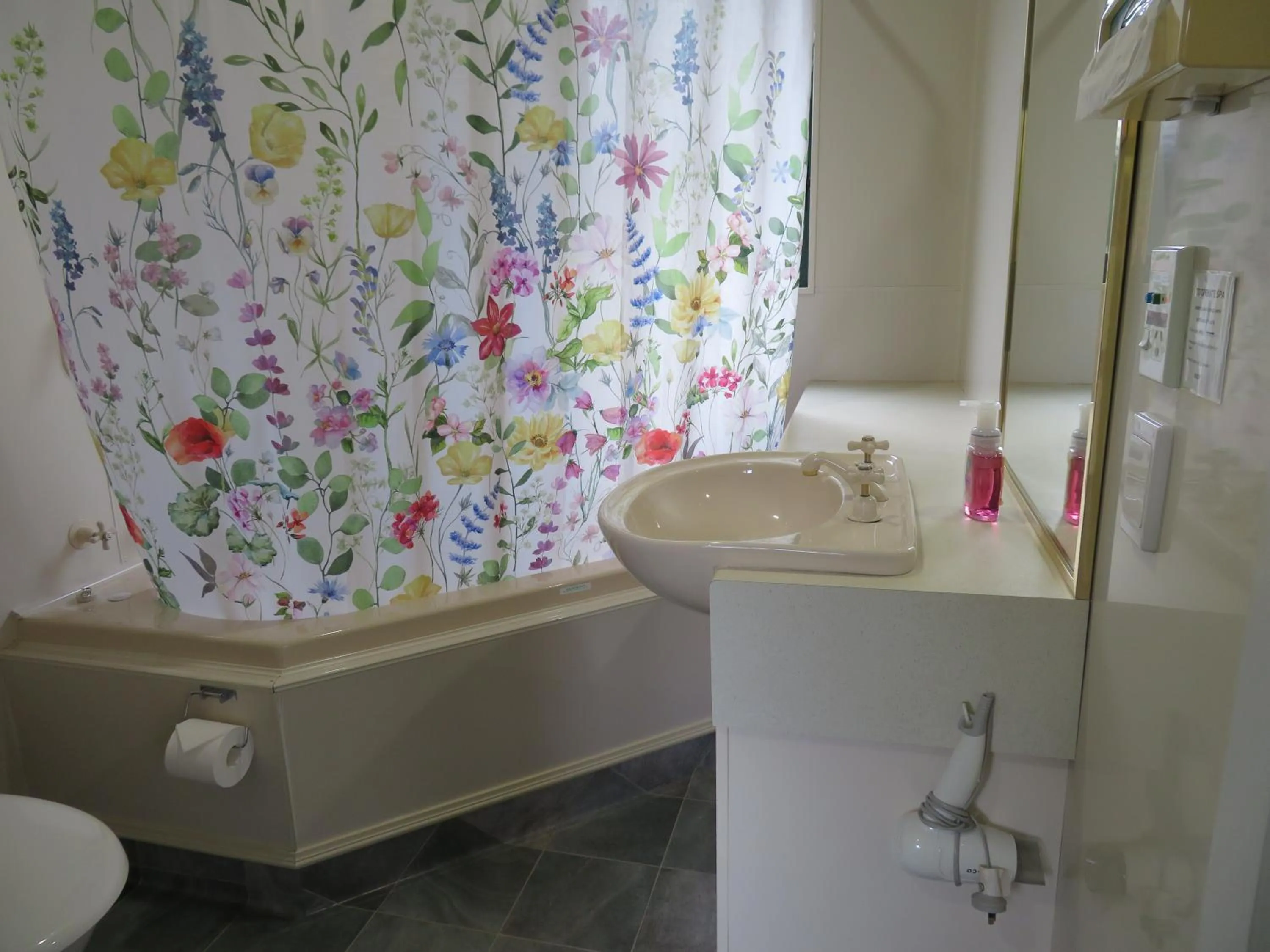 Bathroom in Commodore Court Motel