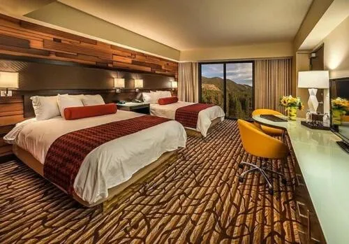 Bed in Bally's Lake Tahoe Casino Resort