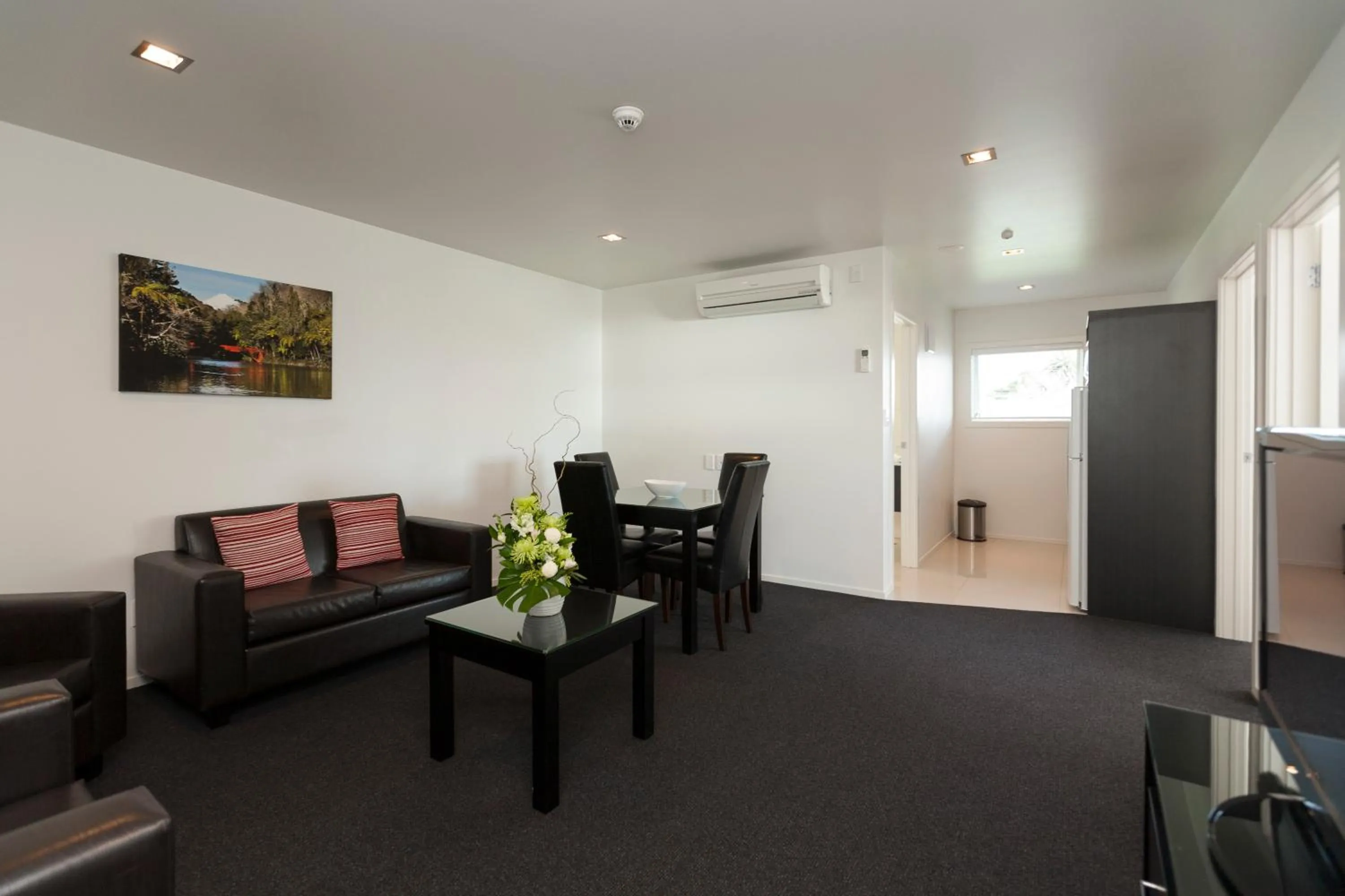 Living room in The Dawson Motel