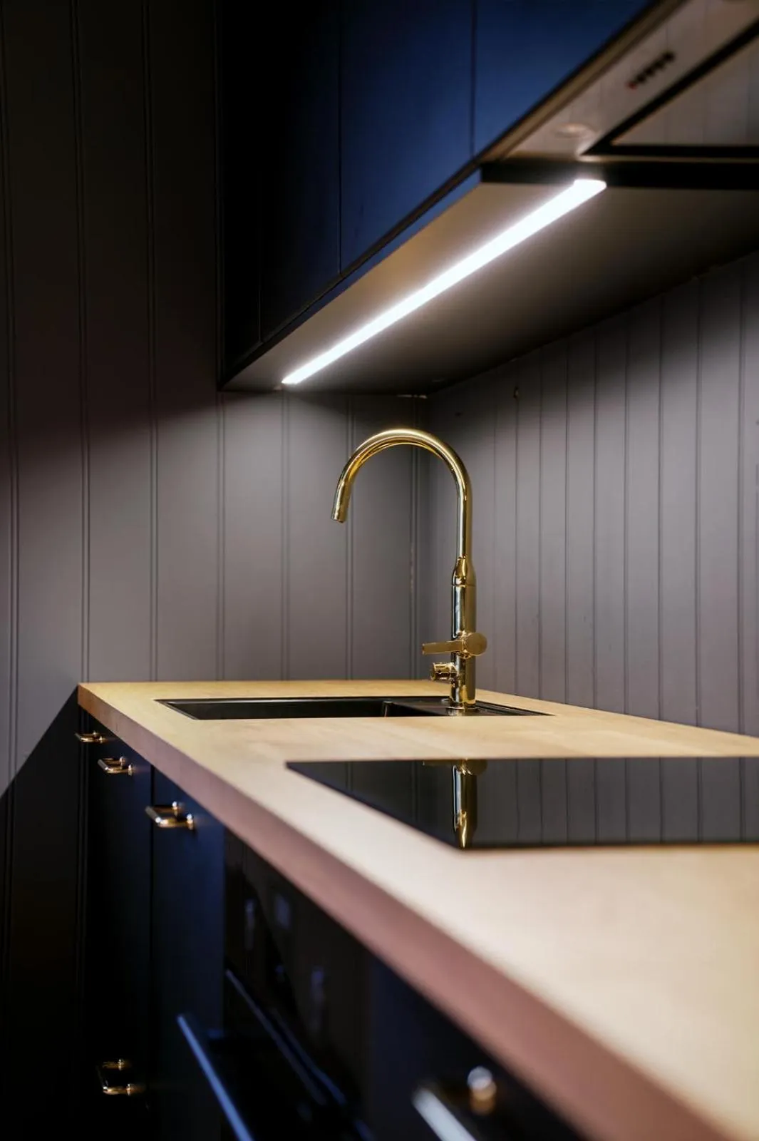 Kitchen or kitchenette in Buvik Sea Lodge Apartments