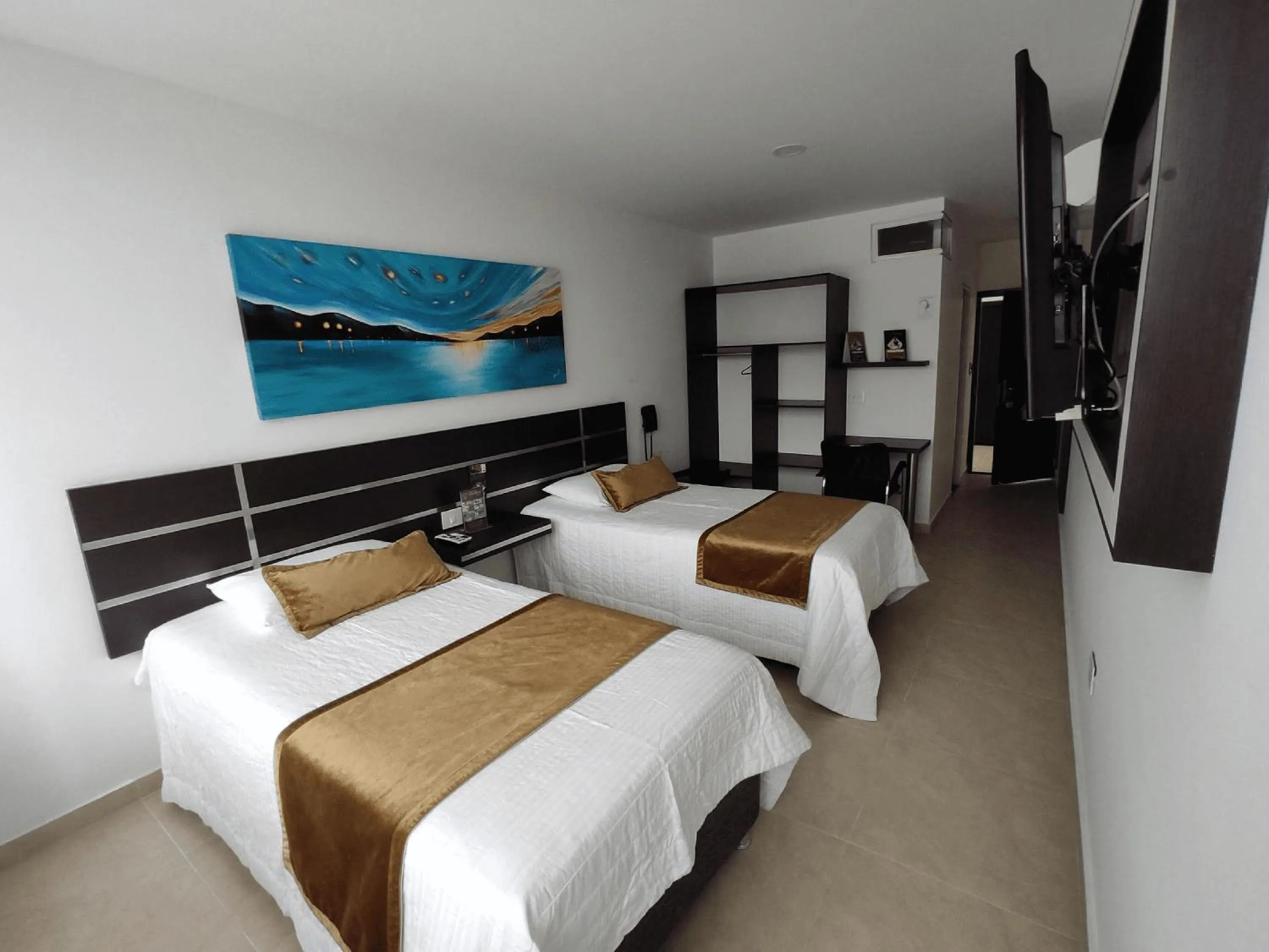 Bed in Hotel Andinos Plaza Florencia