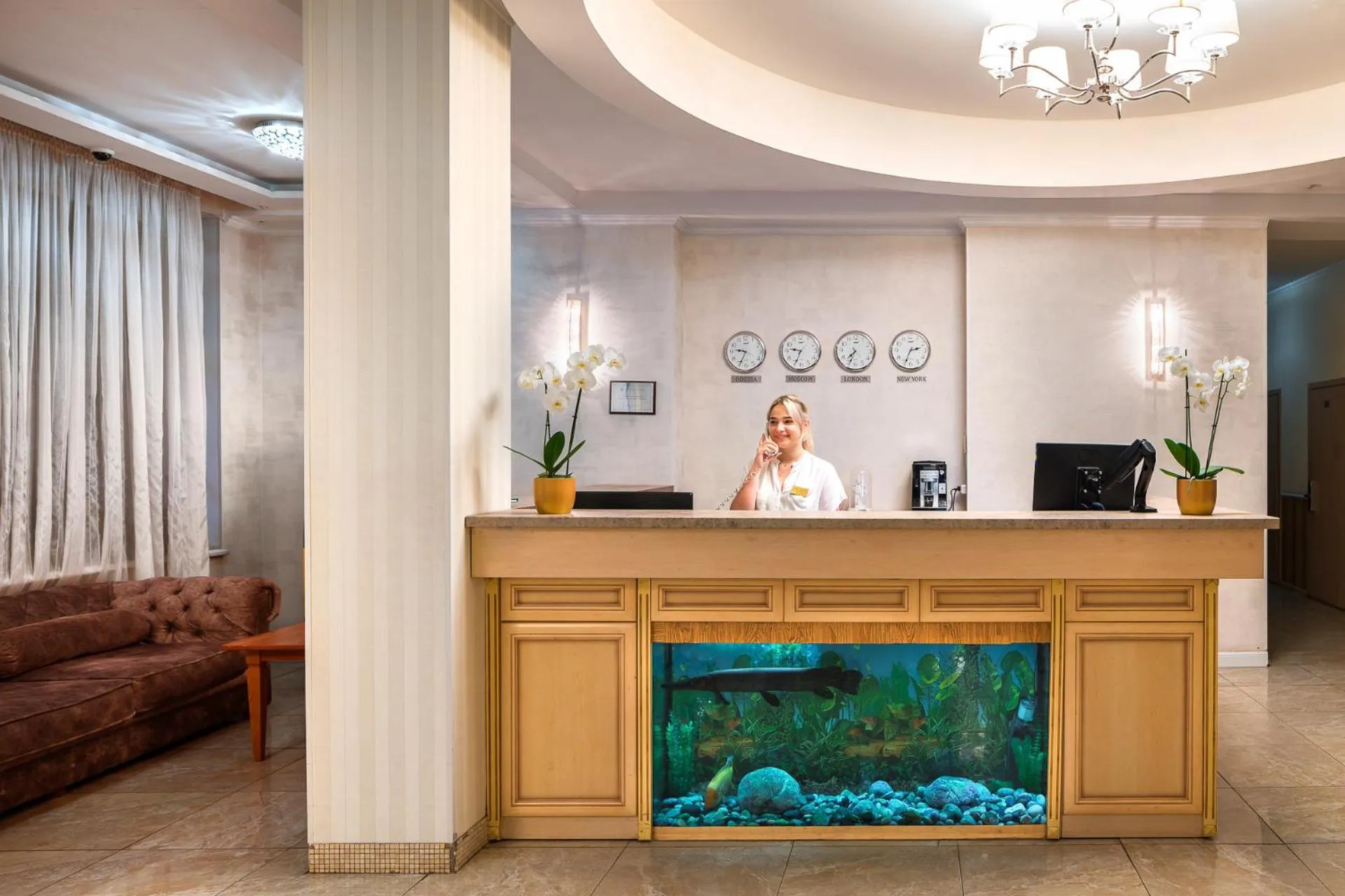 Lobby or reception in Arcadia Hotel