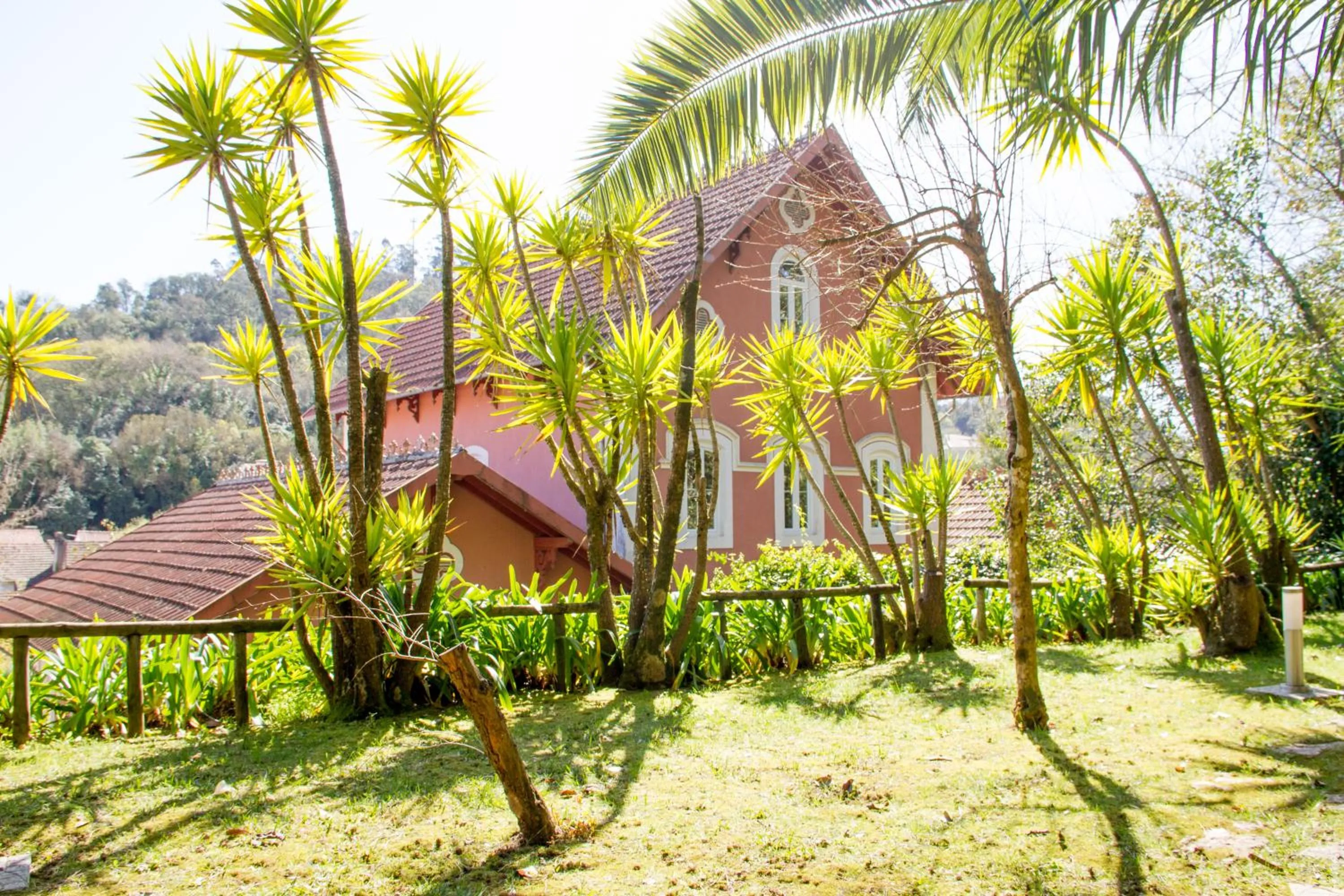 Garden view in Challet Fonte Nova