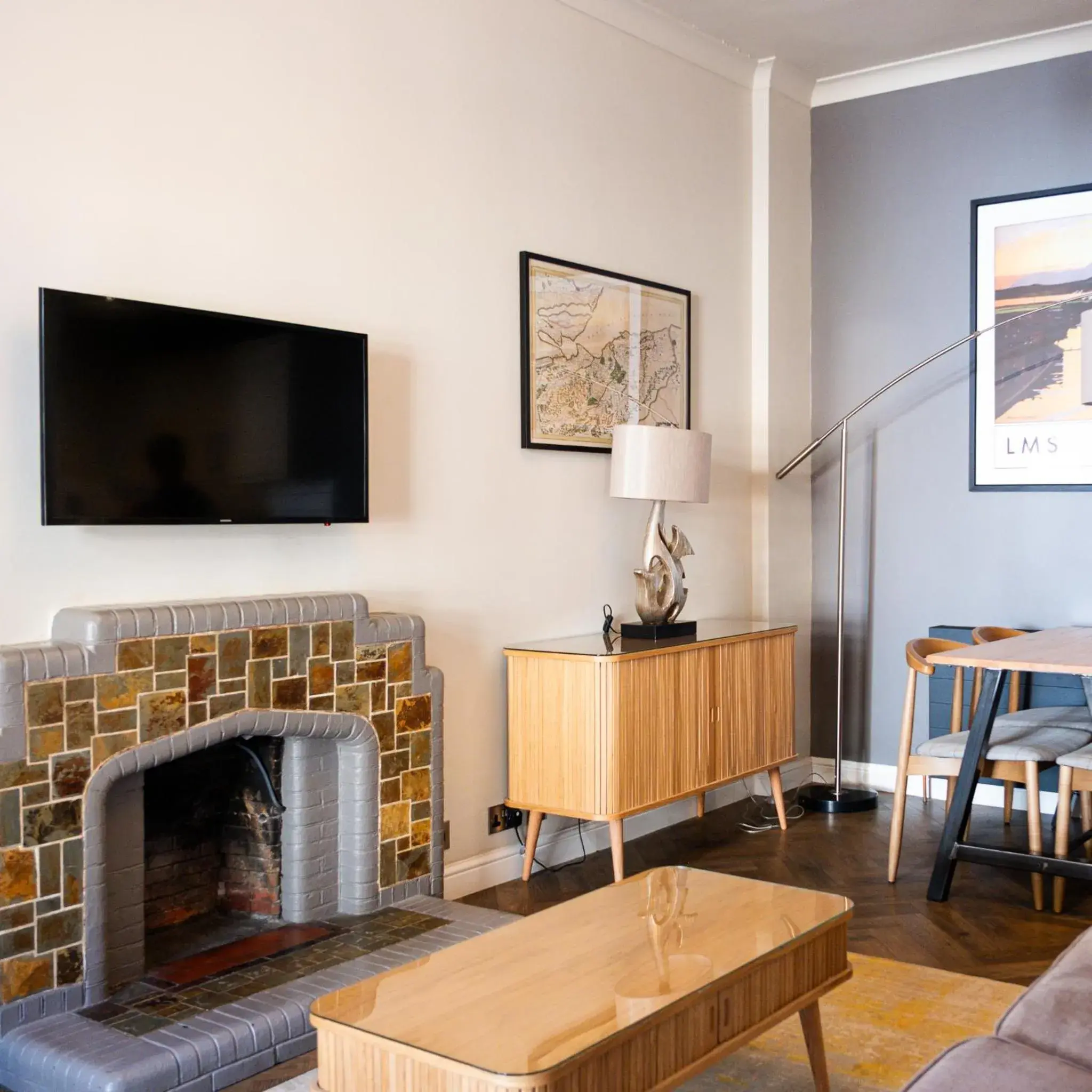 Living room in The Glen Mhor Apartments Living room in The Glen Mhor Apartments